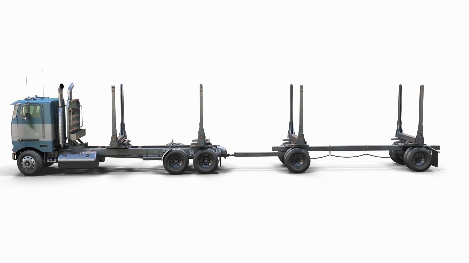 3D model Peterbilt 362 logger truck VR / AR / low-poly | CGTrader