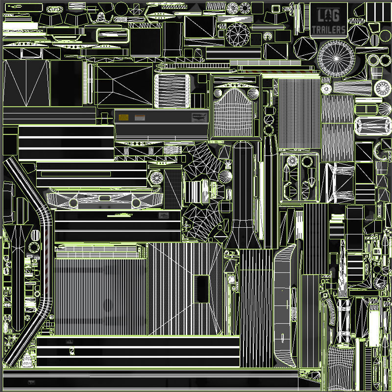 3D model Peterbilt 362 logger truck VR / AR / low-poly | CGTrader
