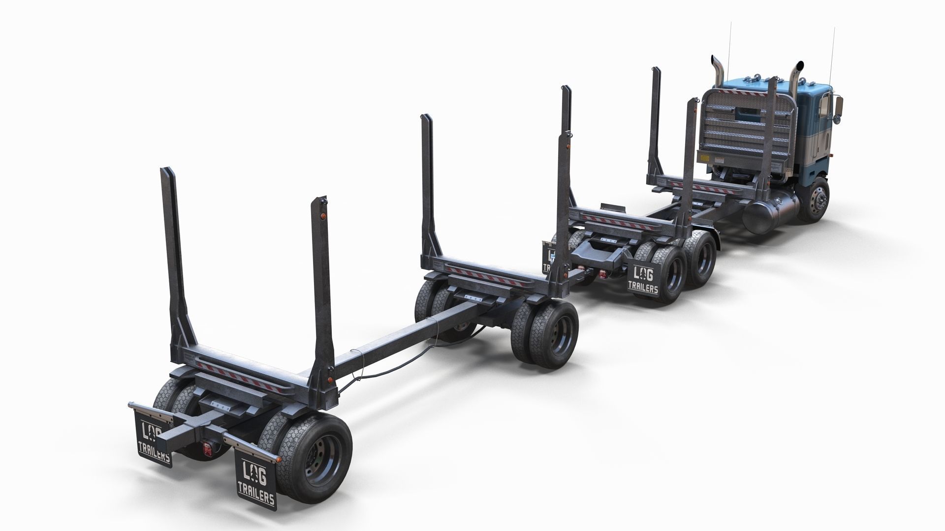 3D model Peterbilt 362 logger truck VR / AR / low-poly | CGTrader