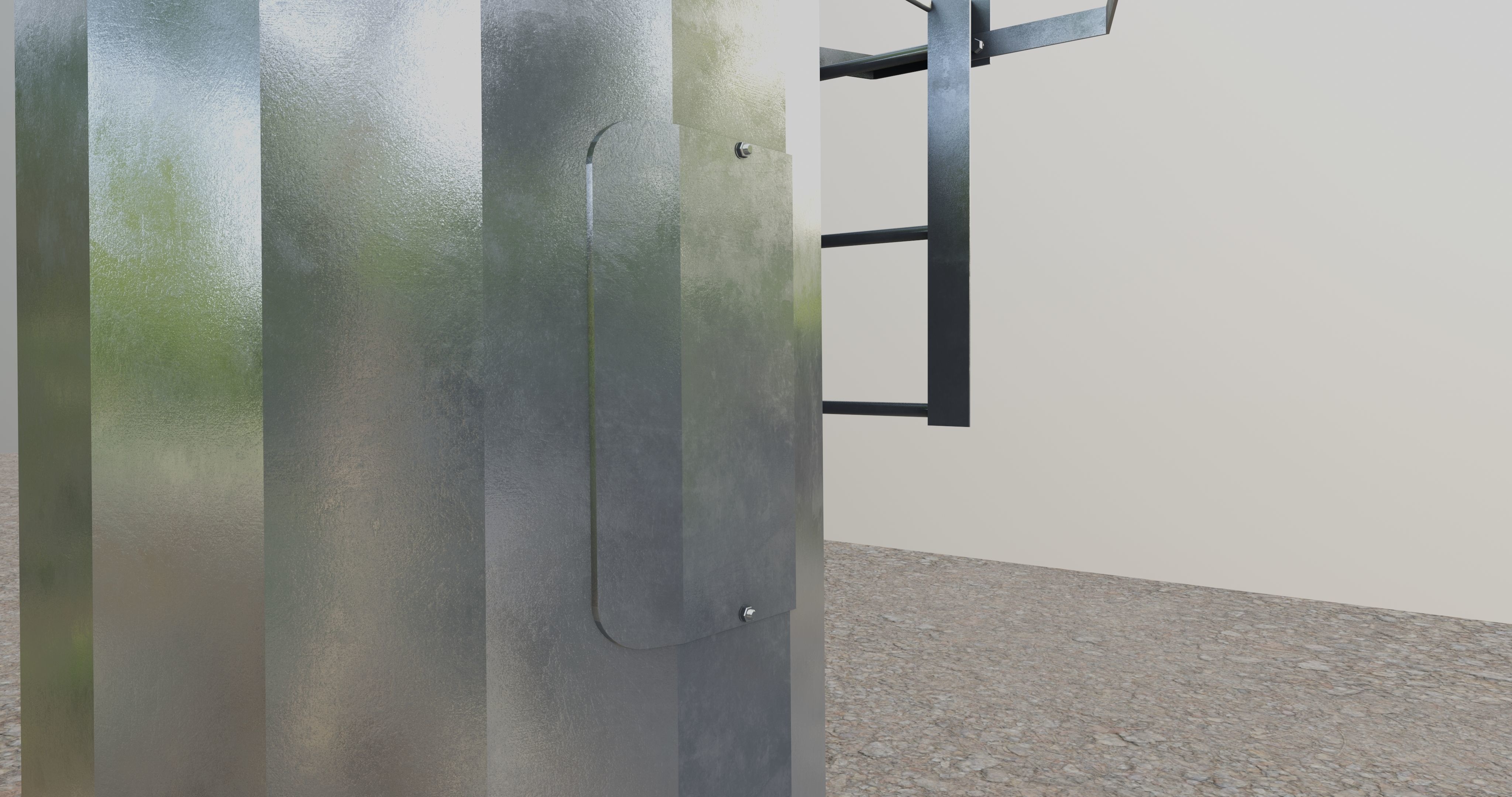 20 Meter Polygonal Projector Pole 3D model CGTrader