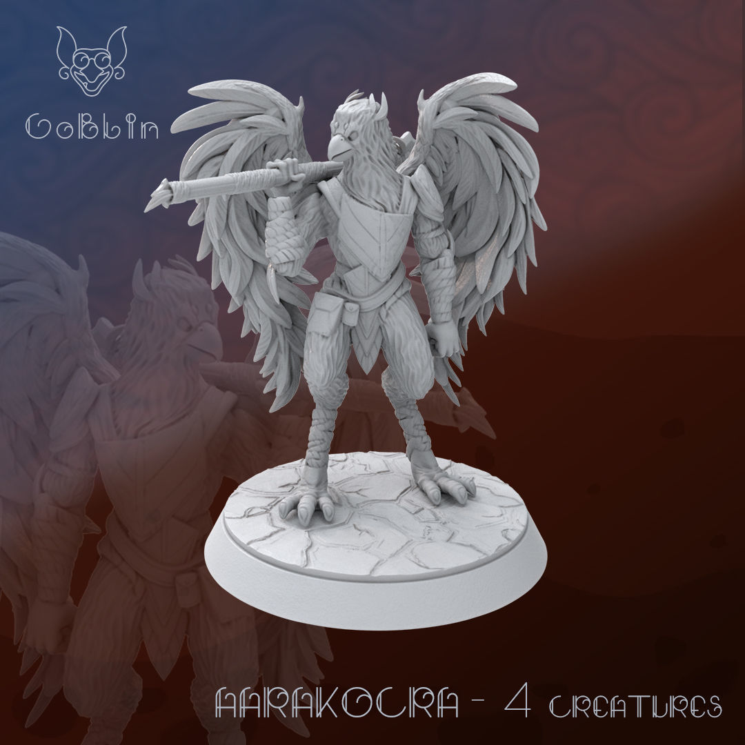 Aarakocra 4 - Creatures 3D model 3D printable | CGTrader