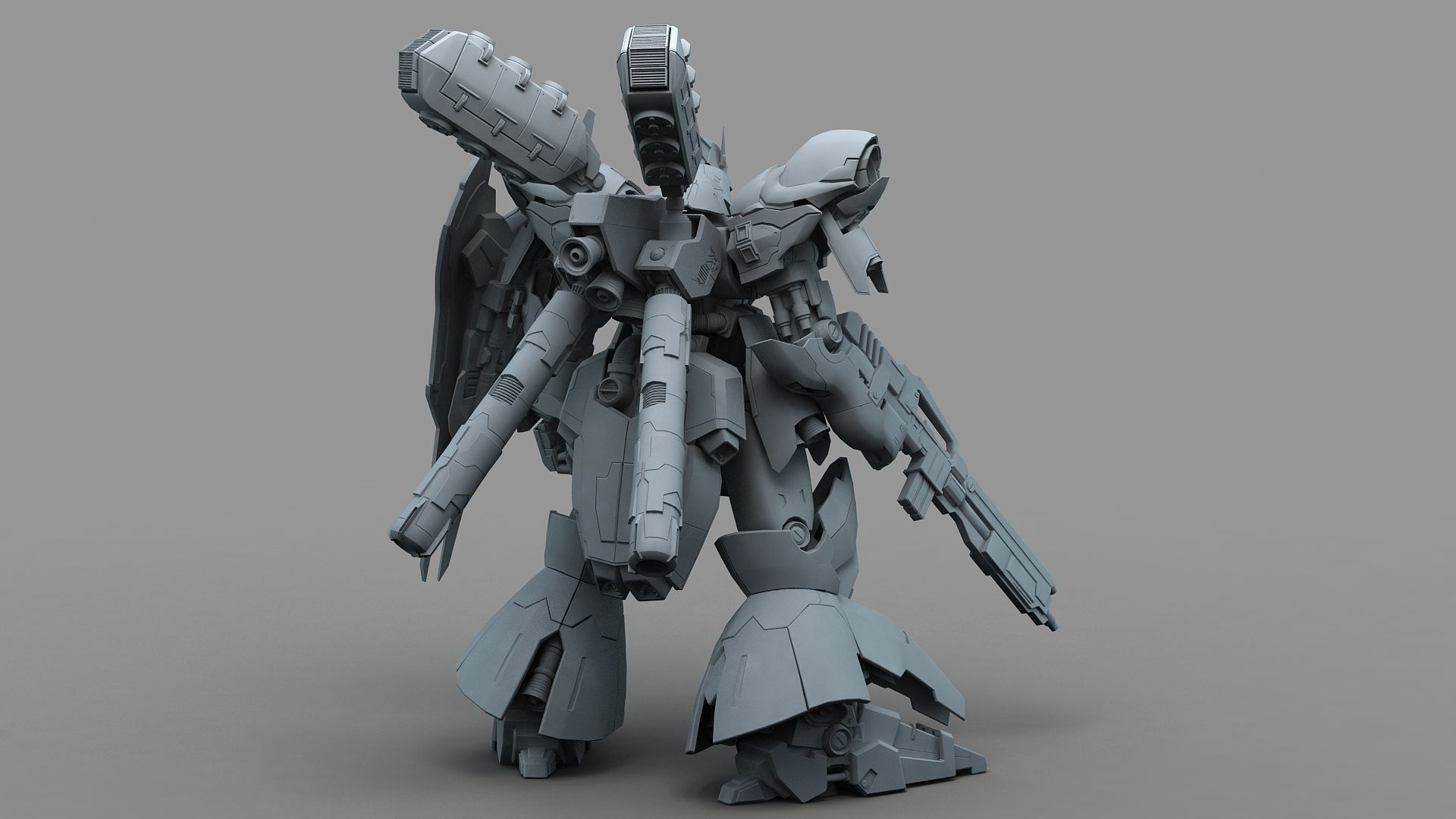MOBILE SUIT GUNDAM MSN-04 SAZABI 3D model rigged | CGTrader