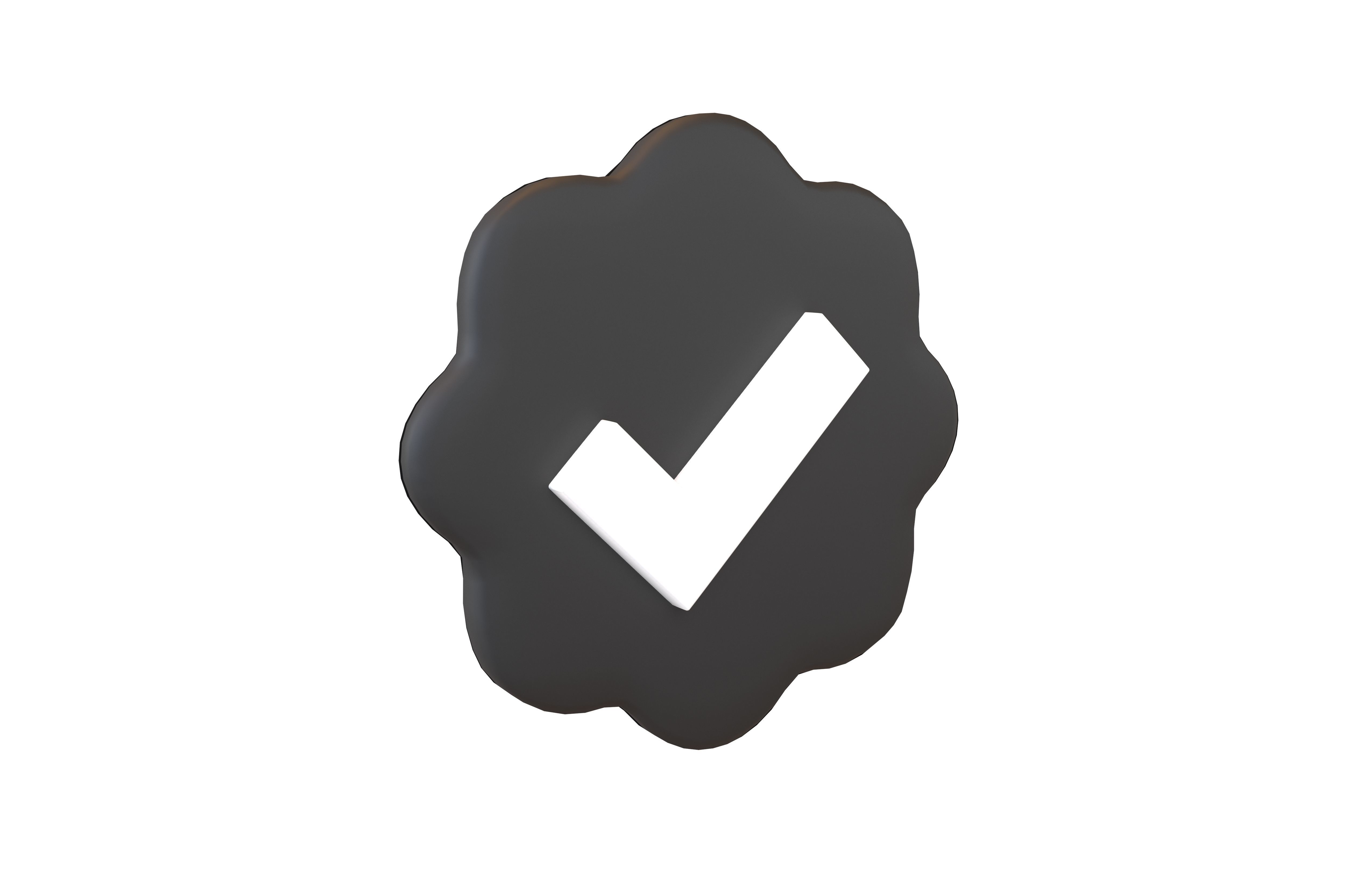 3D model Verified Check Mark Symbol v1 001 VR / AR / low-poly | CGTrader