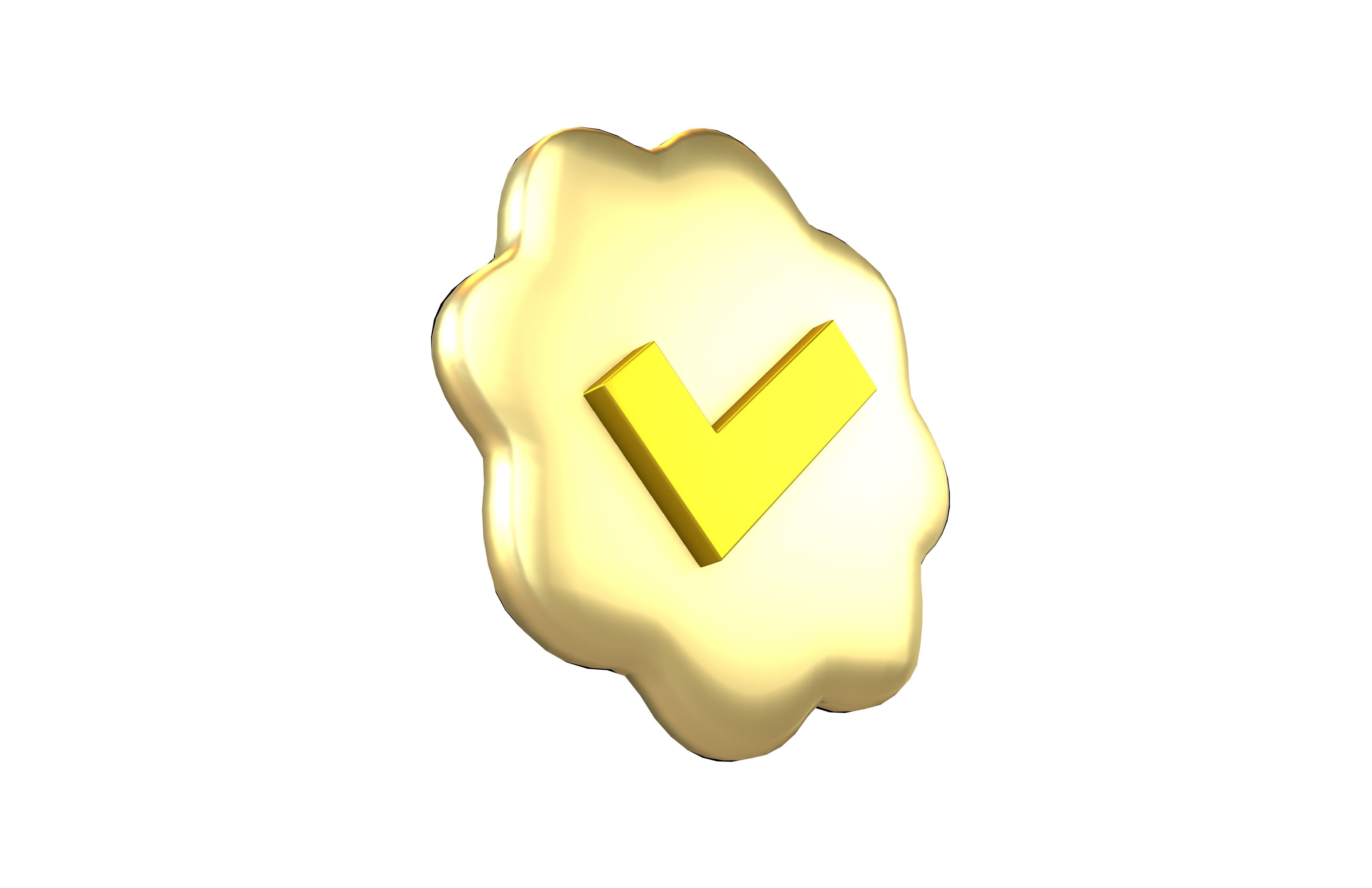 3D model Verified Check Mark Symbol v1 007 VR / AR / low-poly | CGTrader