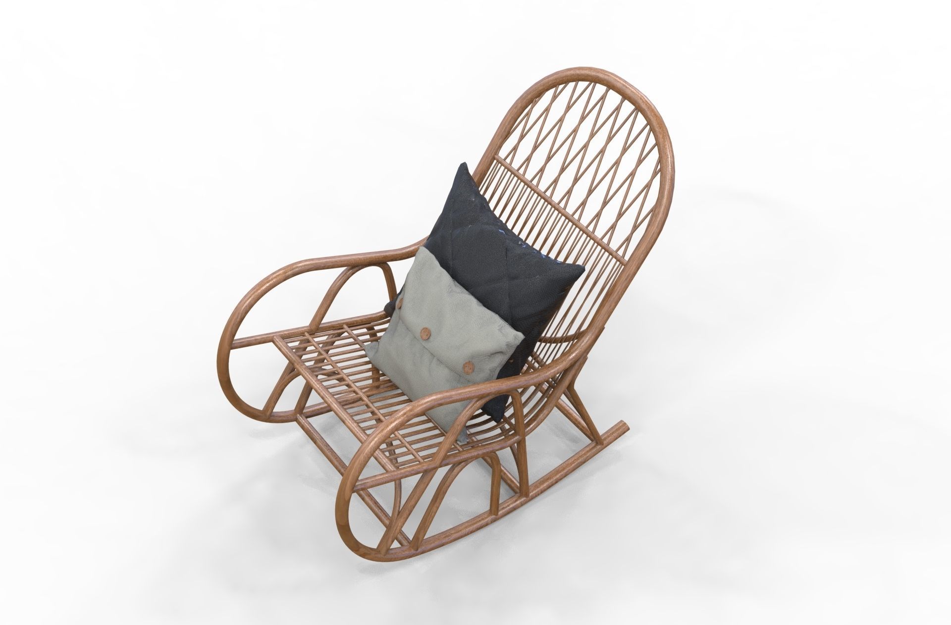 3d model rattan rocking chair 3D model | CGTrader