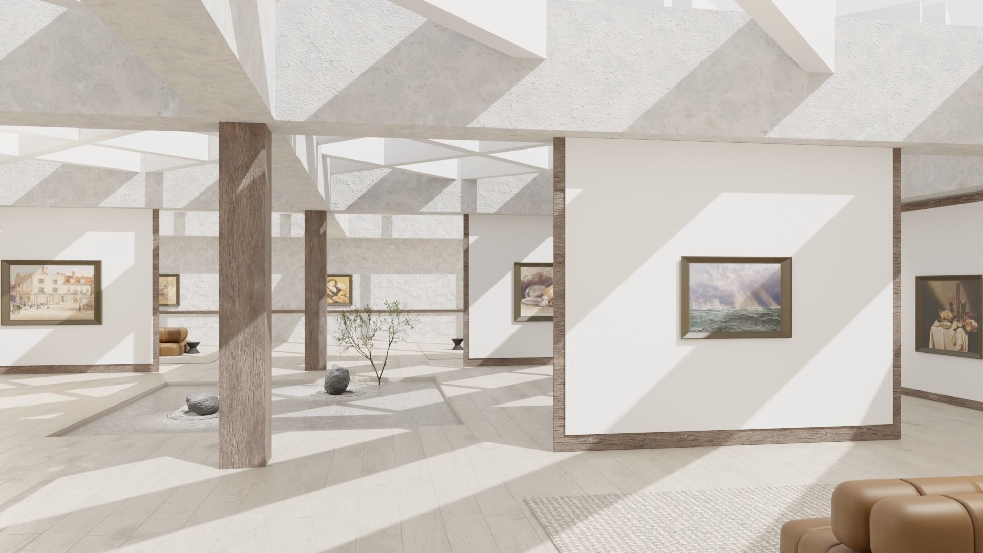 Art Gallery Zen 3D model CGTrader