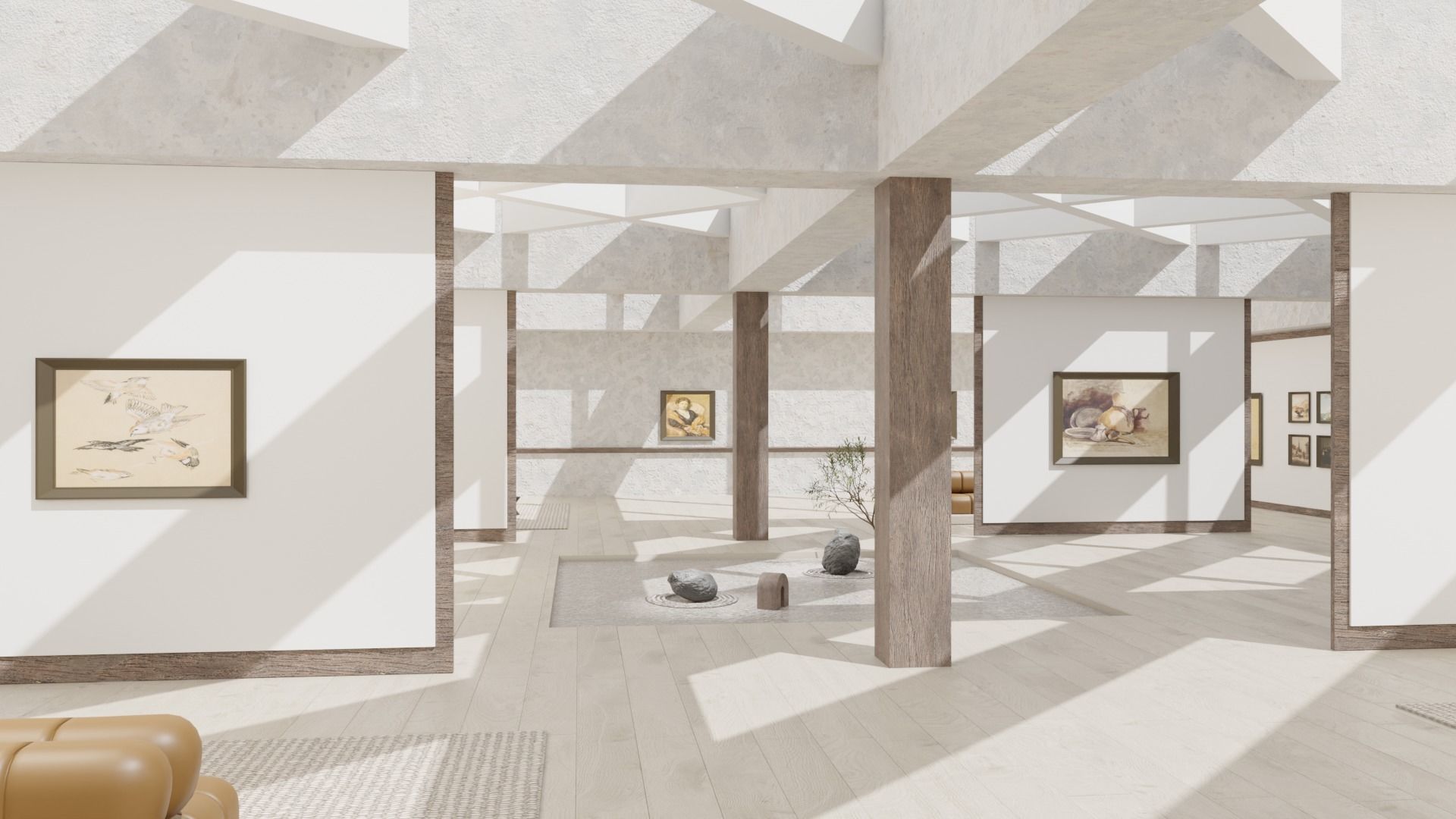 Art Gallery Zen 3D model CGTrader