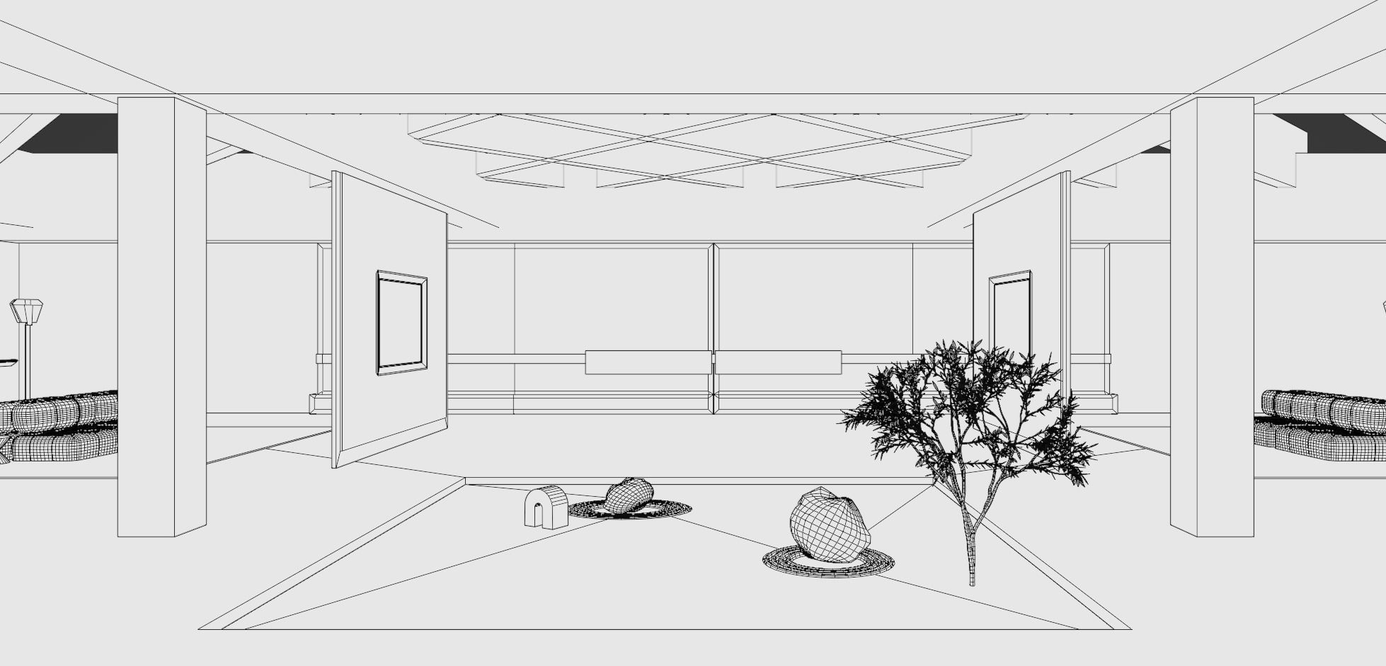 Art Gallery Zen 3D model CGTrader