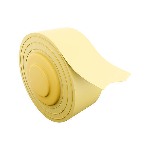 3d yellow roll adhesive tape cartoon icon 3D model CGTrader