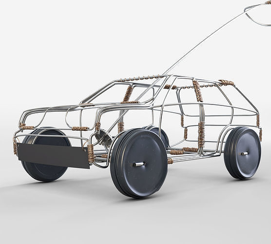 Wire Toy Car Concept 3D model | CGTrader