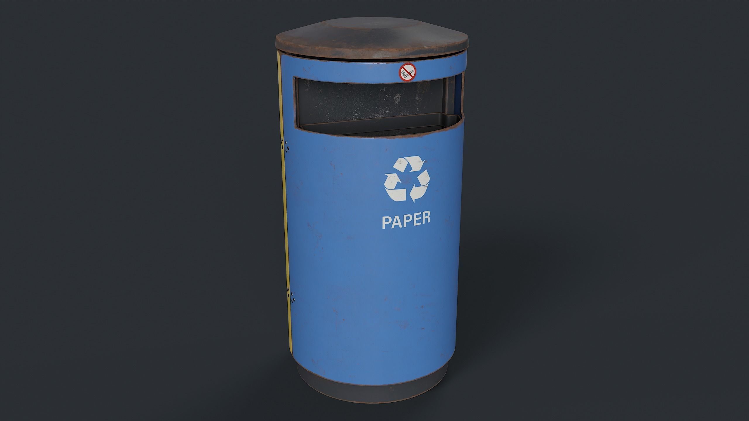 3D model Street Trash Can 15 PBR Game Ready VR / AR / lowpoly CGTrader