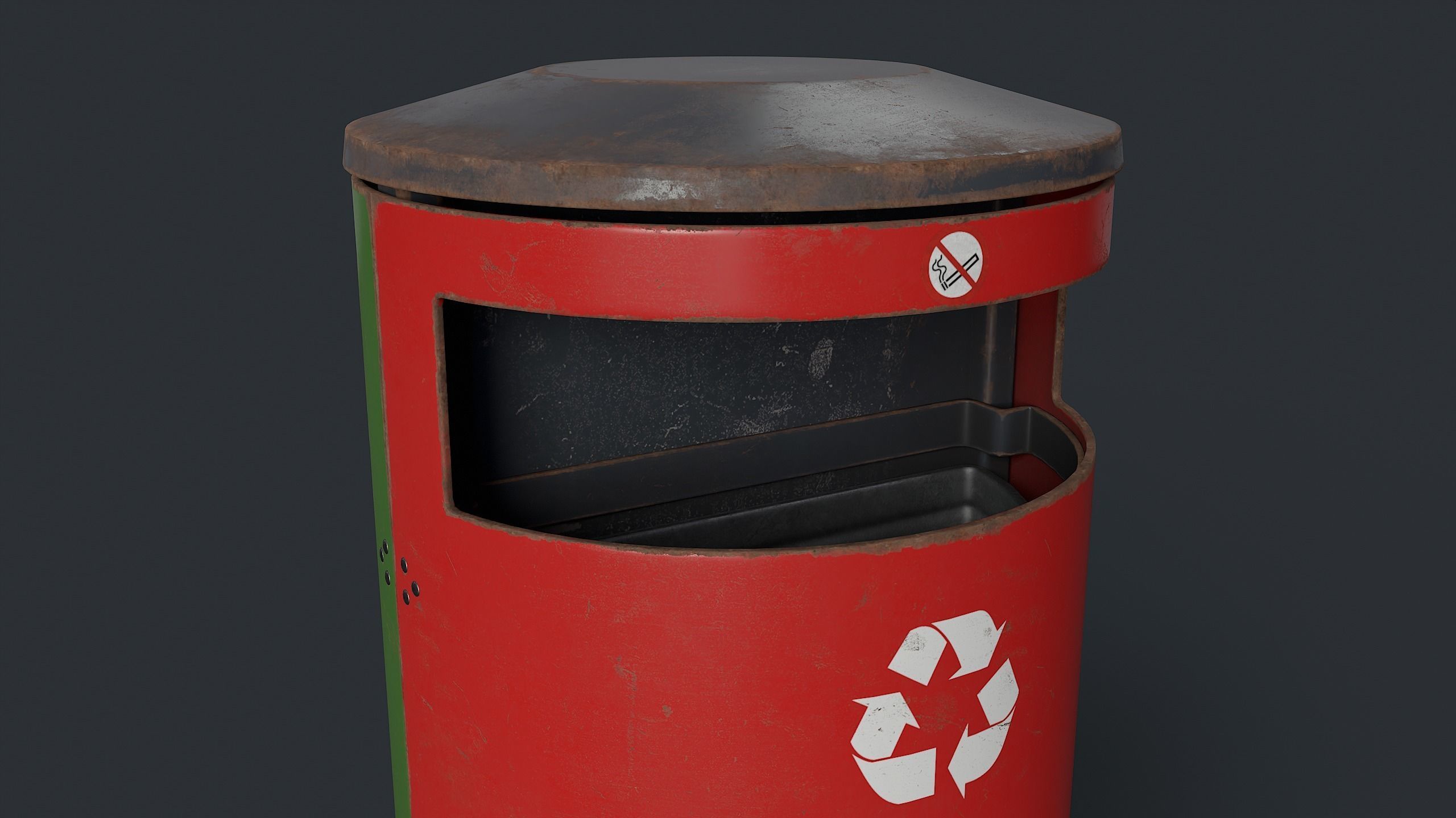 3D model Street Trash Can 15 PBR Game Ready VR / AR / lowpoly CGTrader