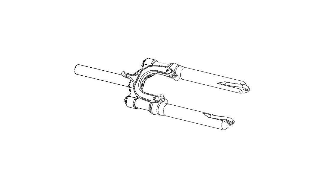 Front Suspension Fork for Bike 20 inch 3D model rigged CGTrader