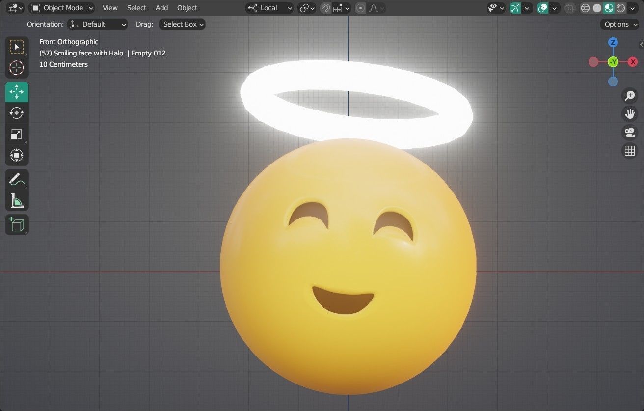 3D model Smiling face with Halo Animated Emoji Animated Emoji VR / AR ...