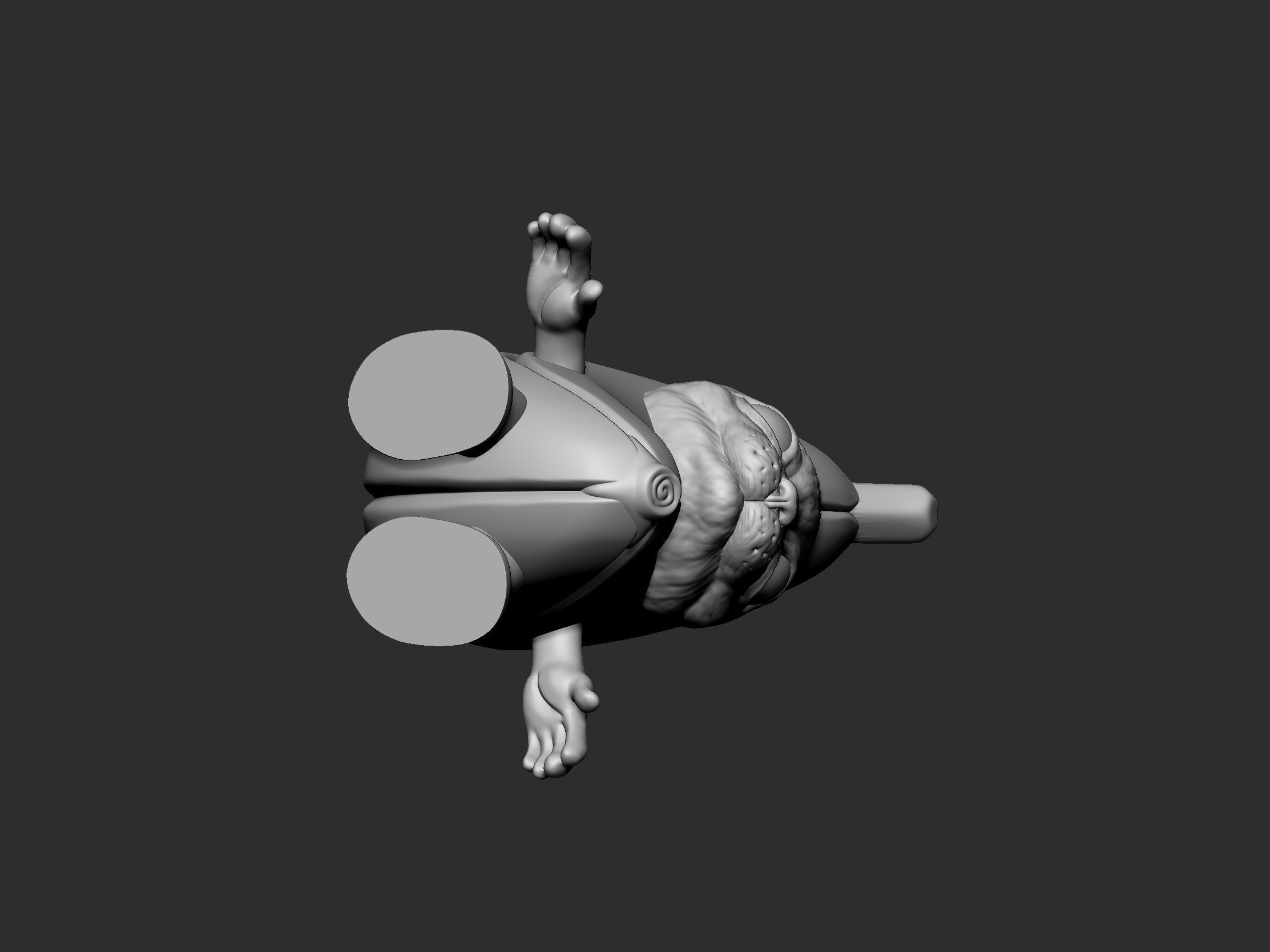 Banana Cat STL OBJ FBX 3D model 3D printable CGTrader
