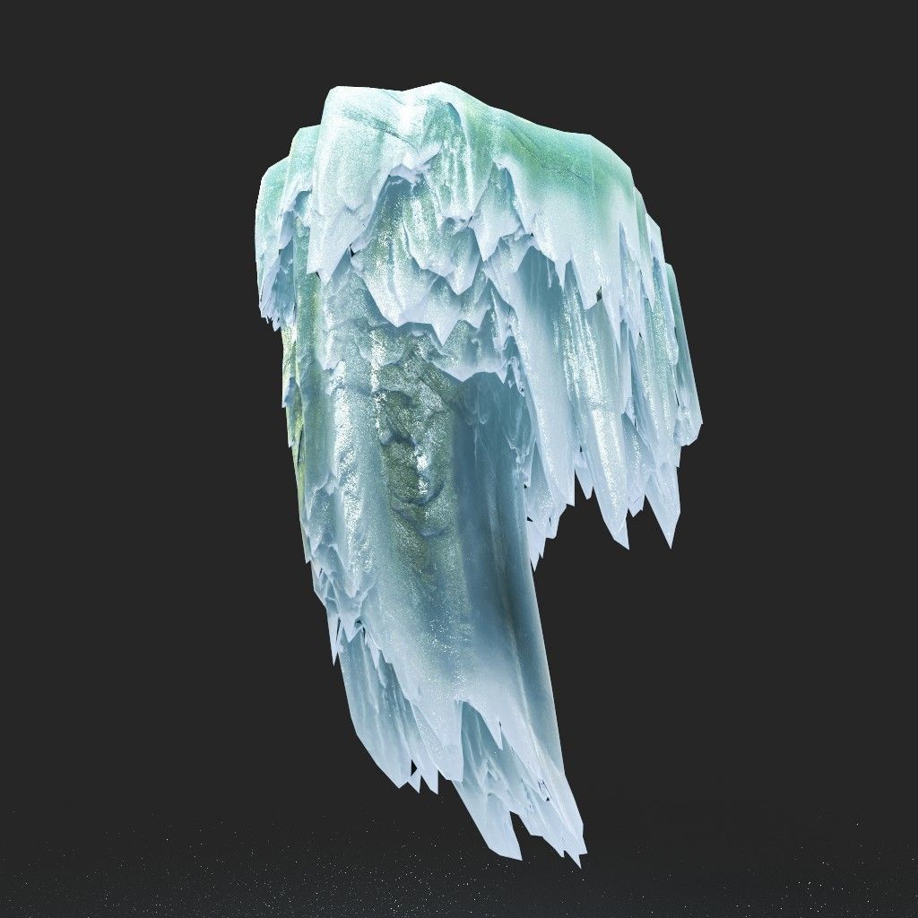 3D model Low poly Curve Ice Spike 230503 VR / AR / low-poly | CGTrader