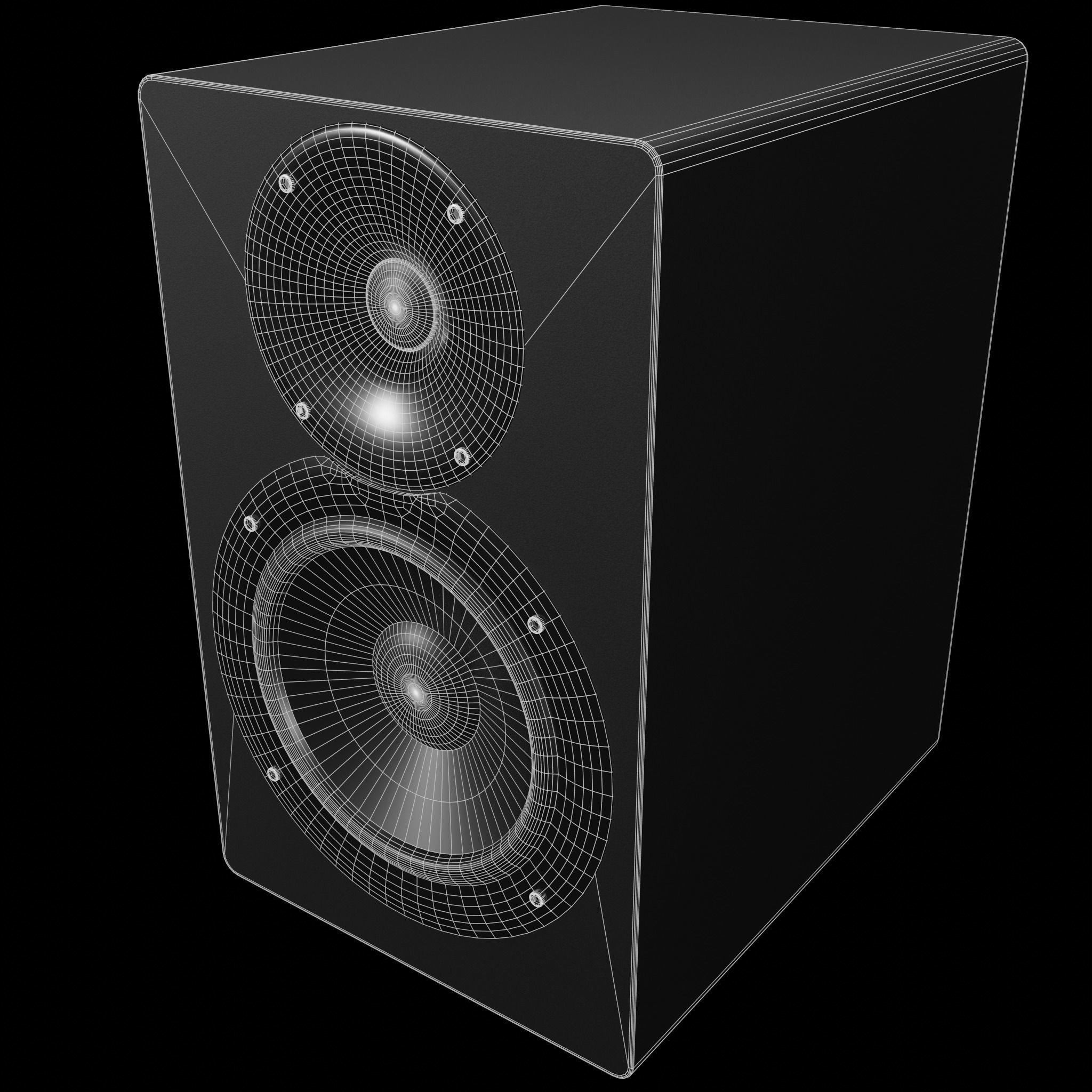 Studio monitor speaker 3D model CGTrader