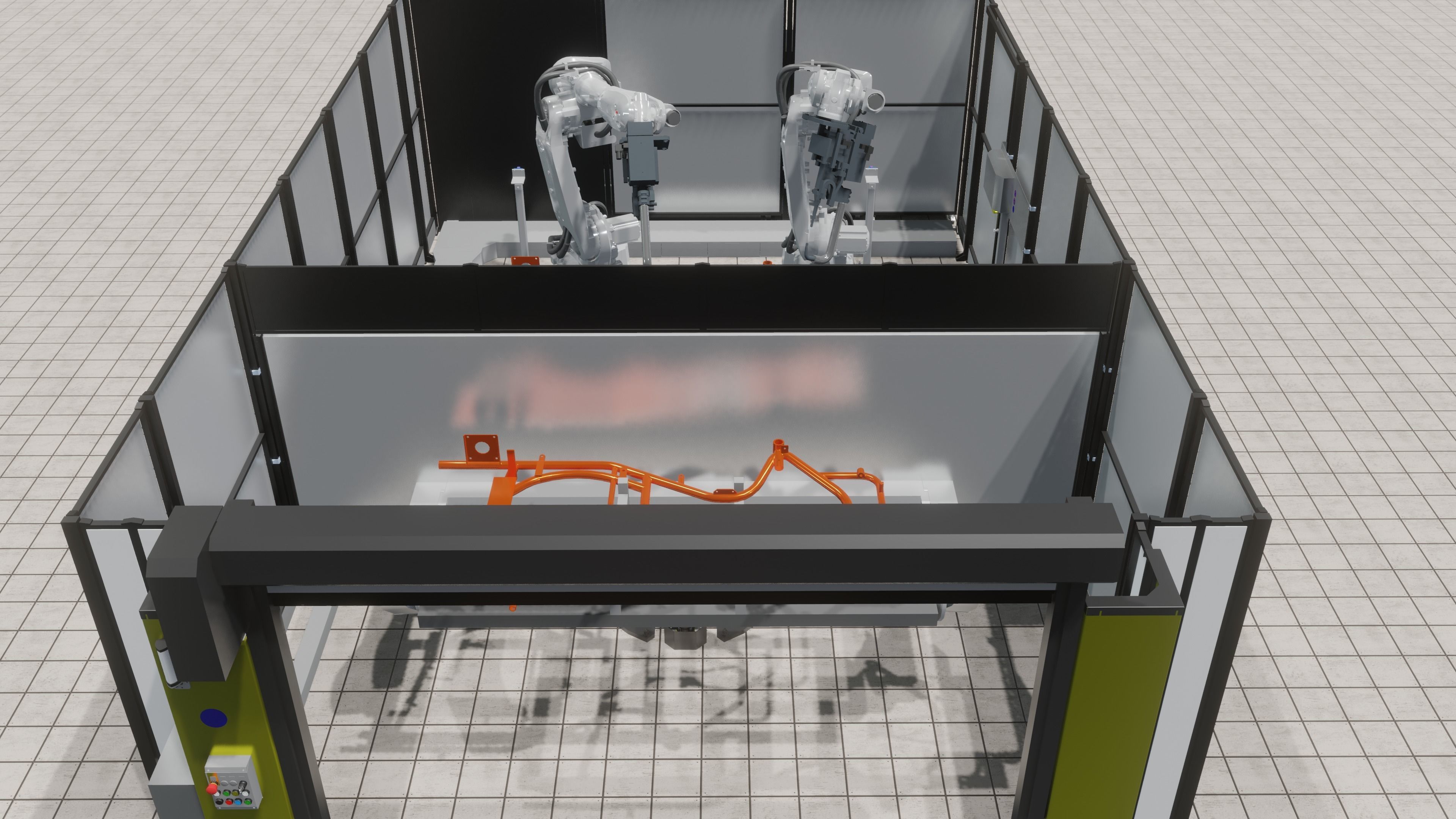 3D model Industrial - FULL Procees 3D Simulation Sport Welding Robot ...