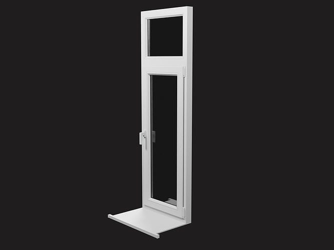 Casement window with upper window free VR / AR / lowpoly 3D model