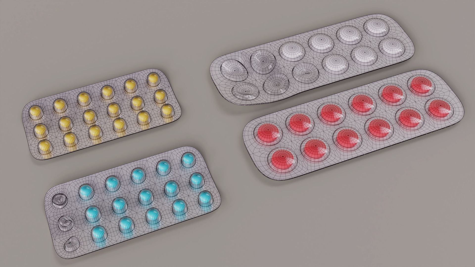 Medicine Strip 3D model CGTrader