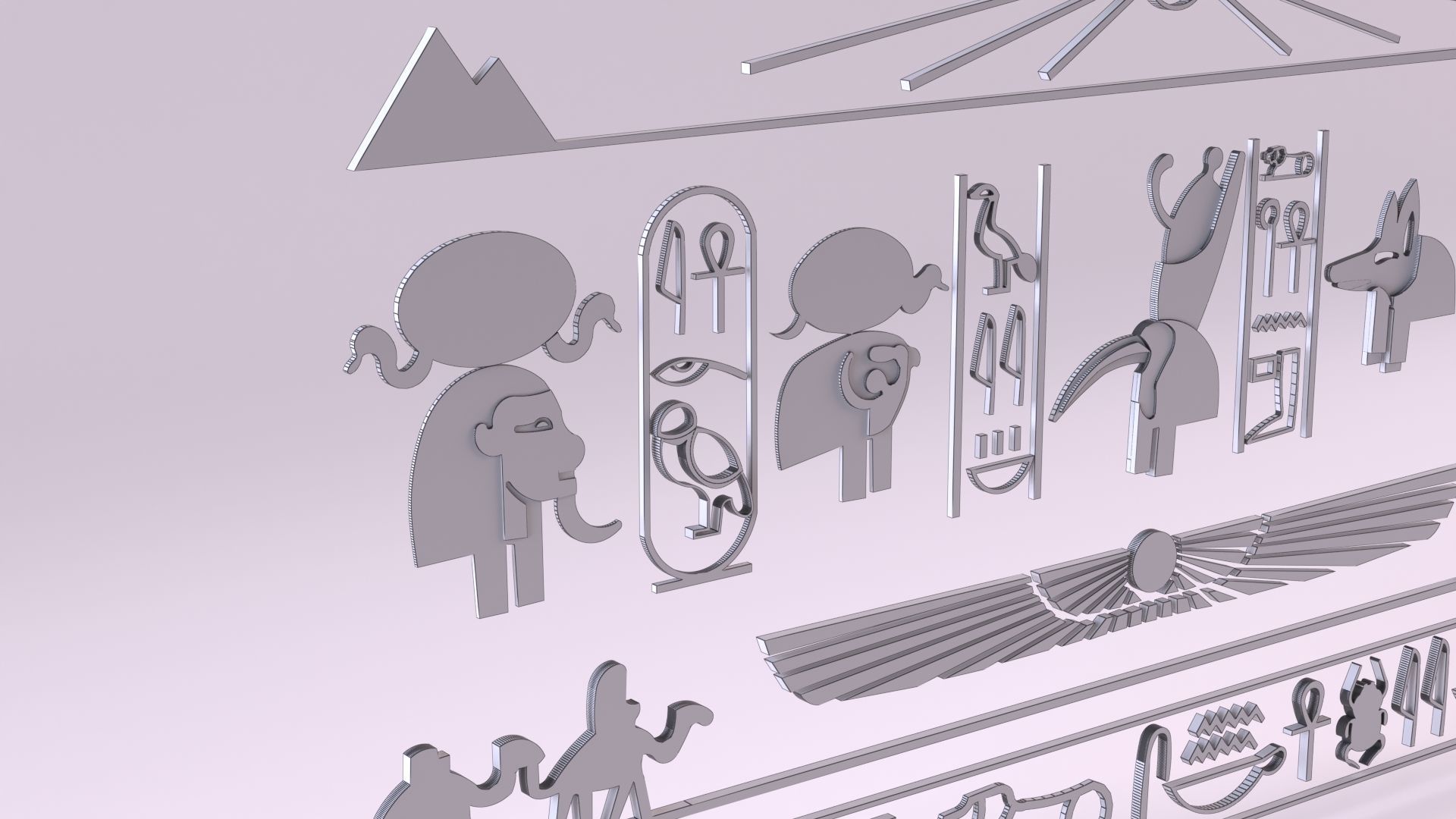 Poly Model Symbol 3D model Egyptian Symbols - 039 VR / AR / low-poly | CGTrader