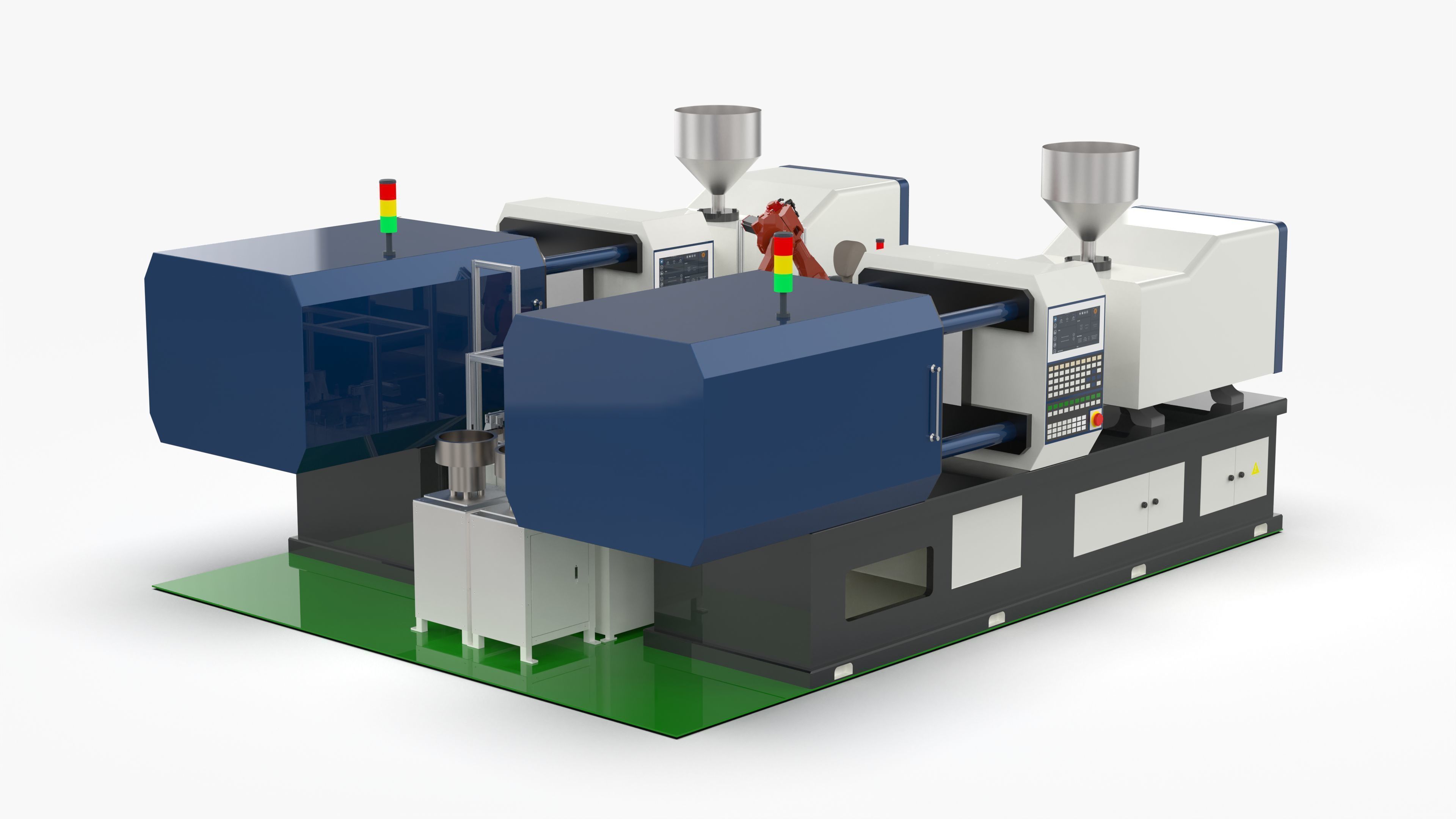 Automatic Bracket Loading Injection Machine 3D model CGTrader