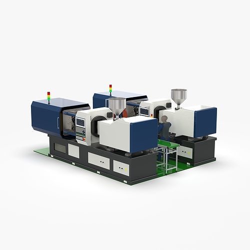 Automatic Bracket Loading Injection Machine 3D model CGTrader
