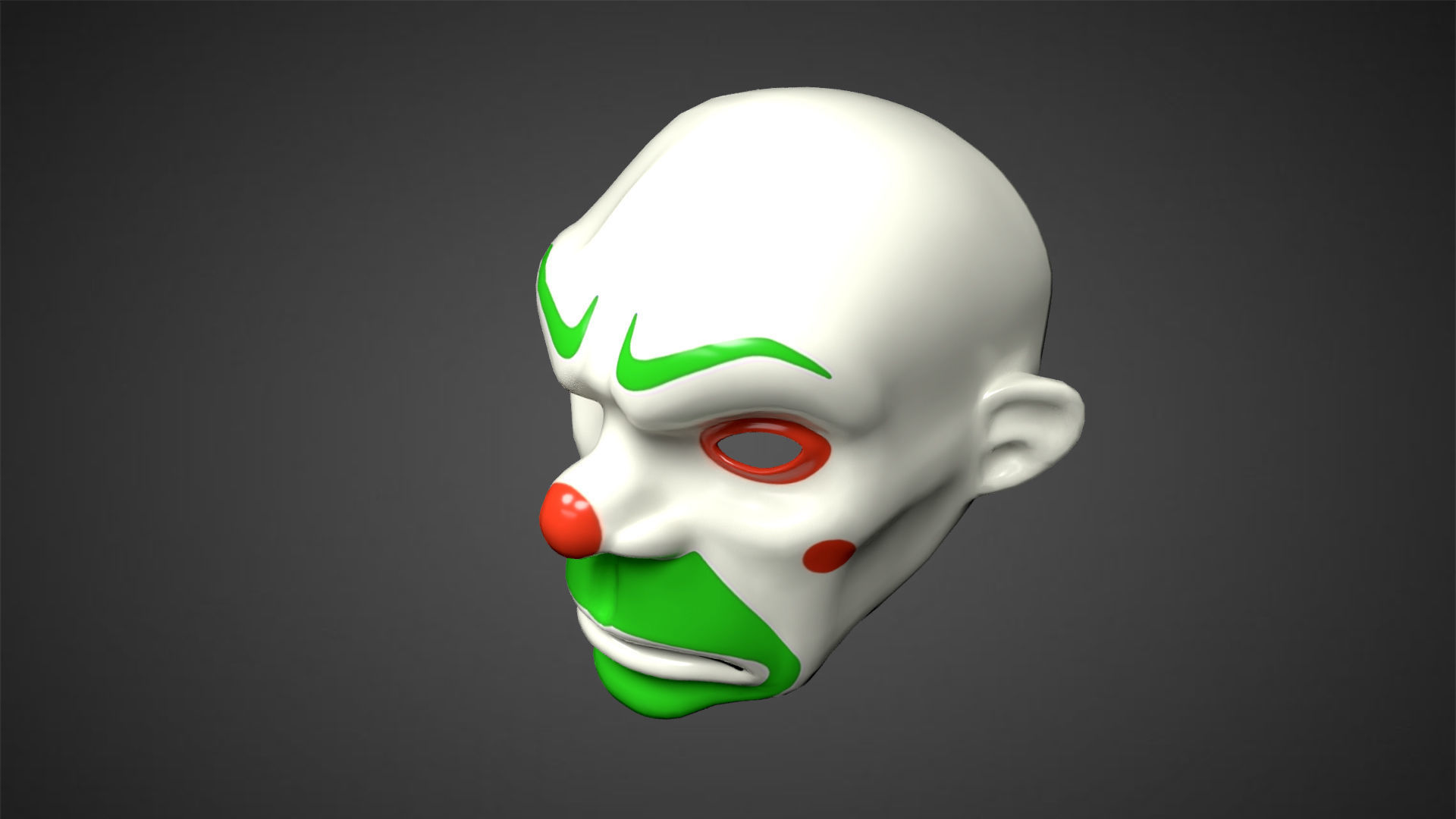 3D model Joker Mask Low Poly VR / AR / lowpoly CGTrader