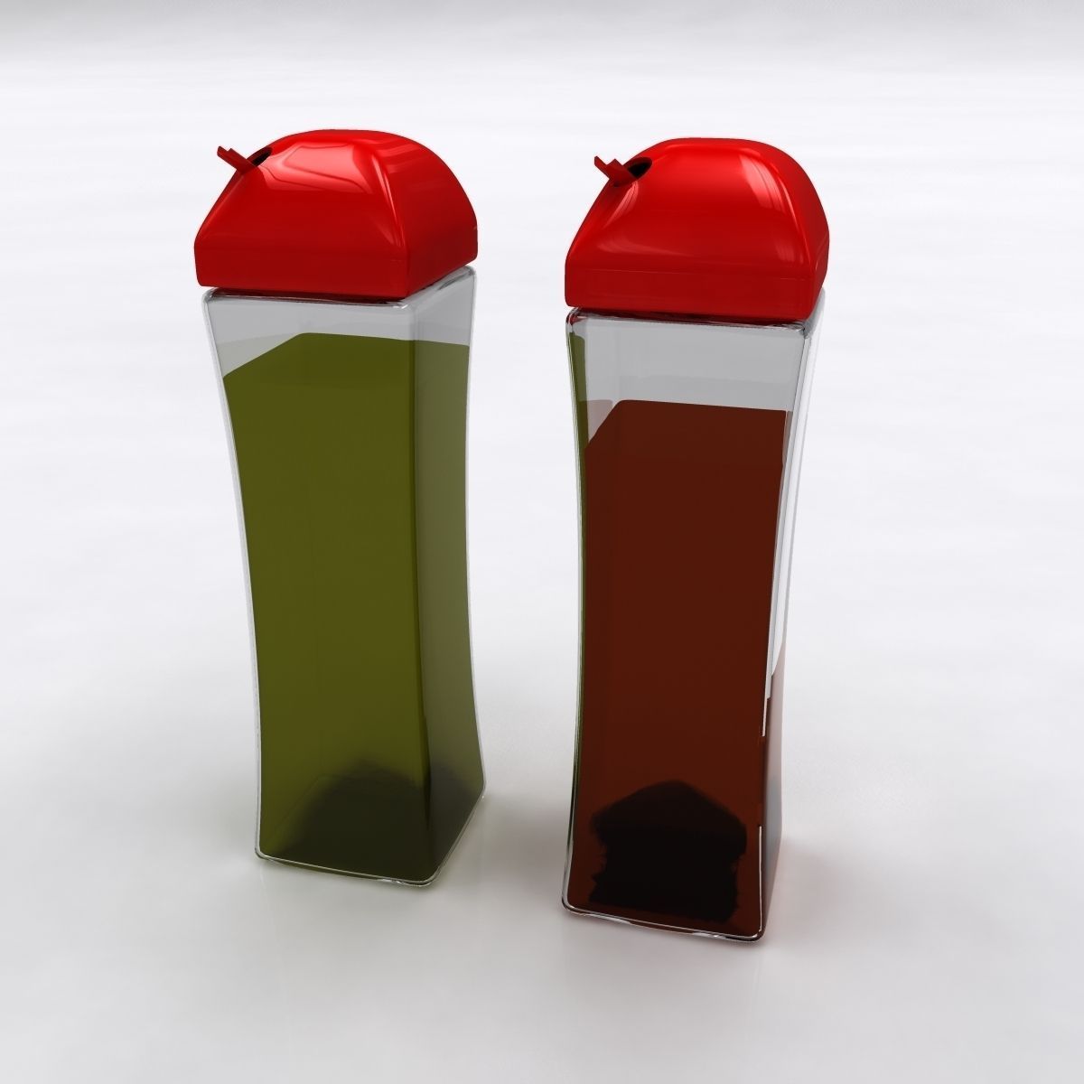 Olive Oil and Vinegar Service Bottle 3D model CGTrader