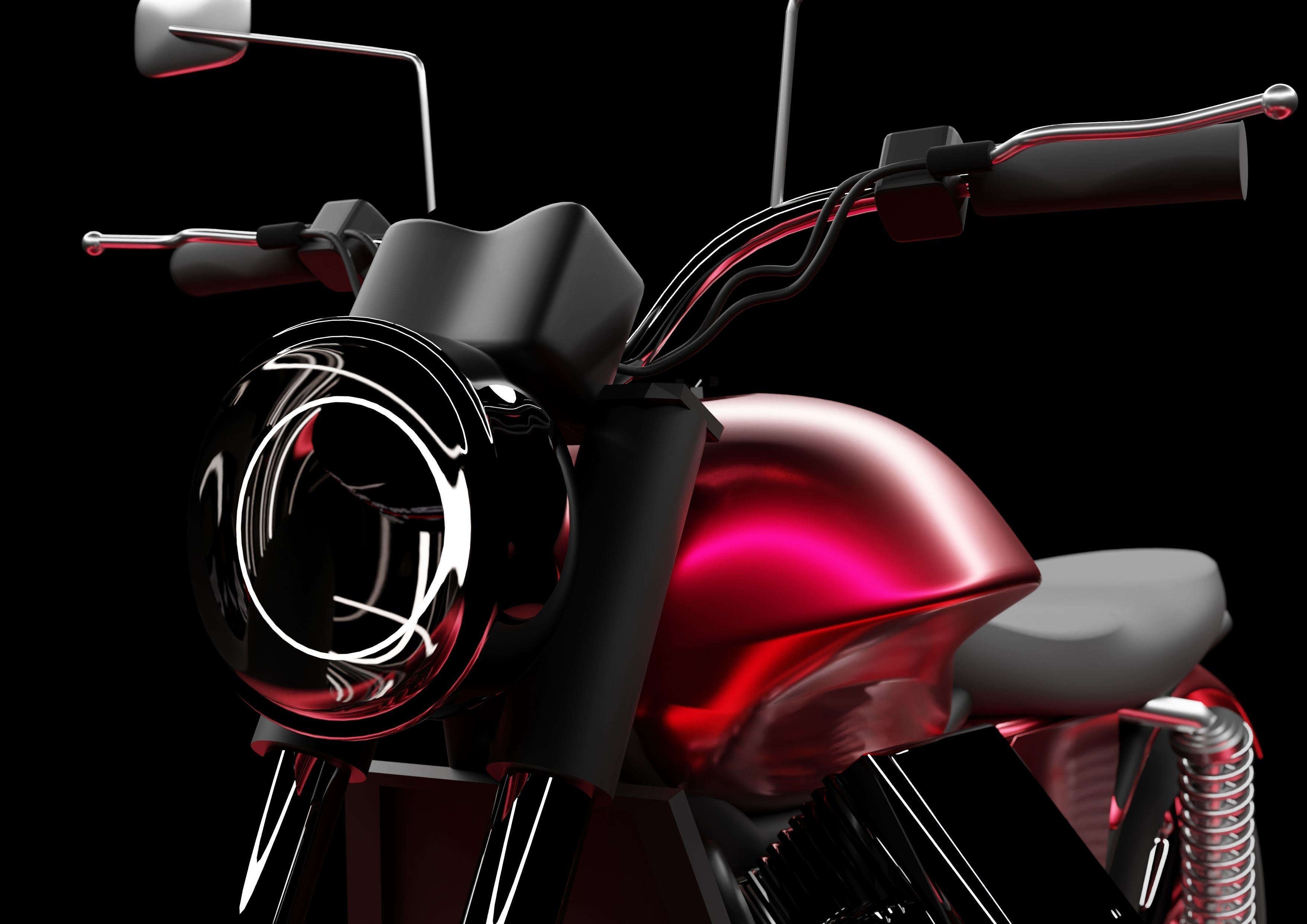 Low-Poly Low-Detail Motorcycle free 3D model | CGTrader