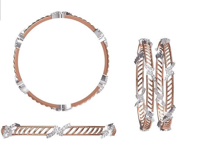 Women Bangle Bracelet STL JCD Details