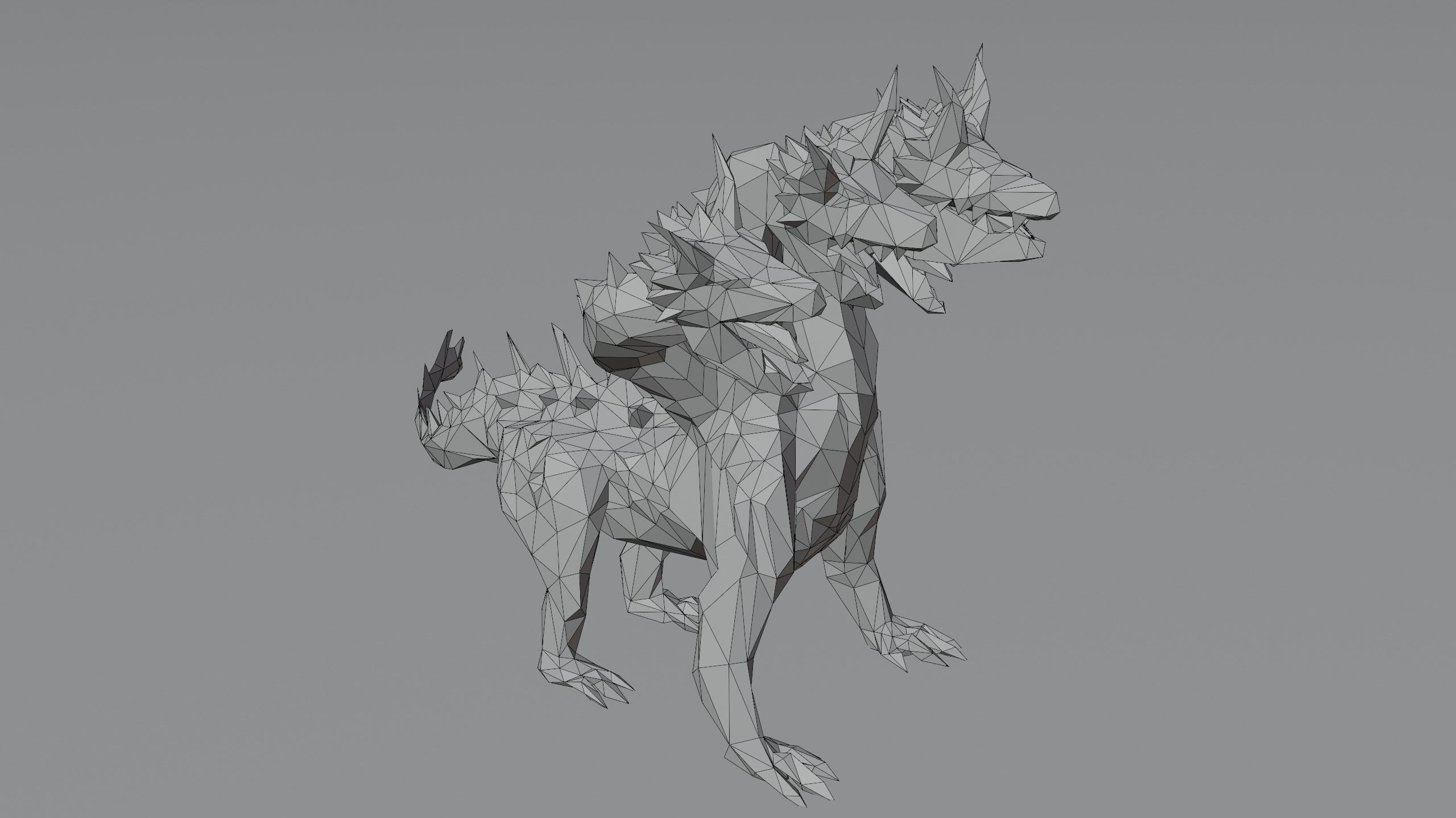 Hydra Water dragon monster Sea Mythical Giant serpent Rigged free VR / AR / lowpoly 3D model