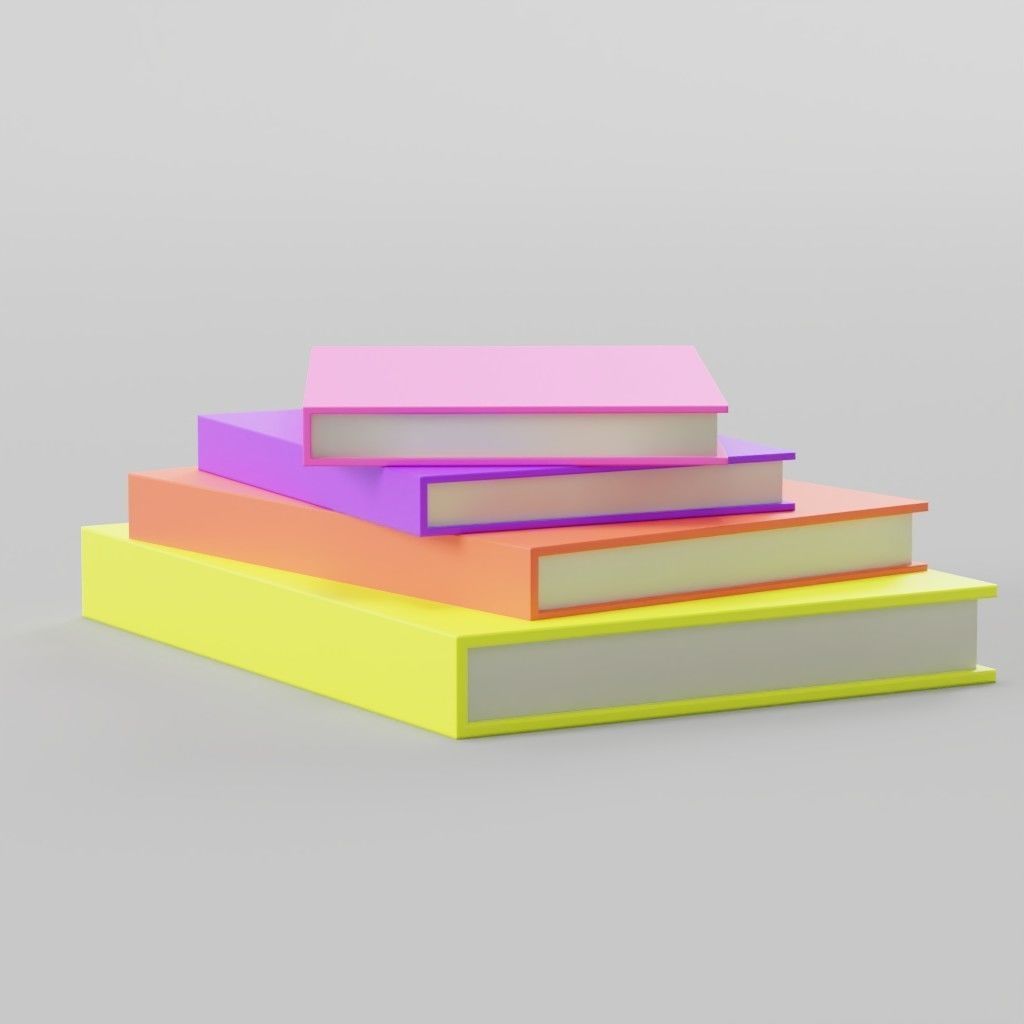 Low Poly Book free 3D model | CGTrader
