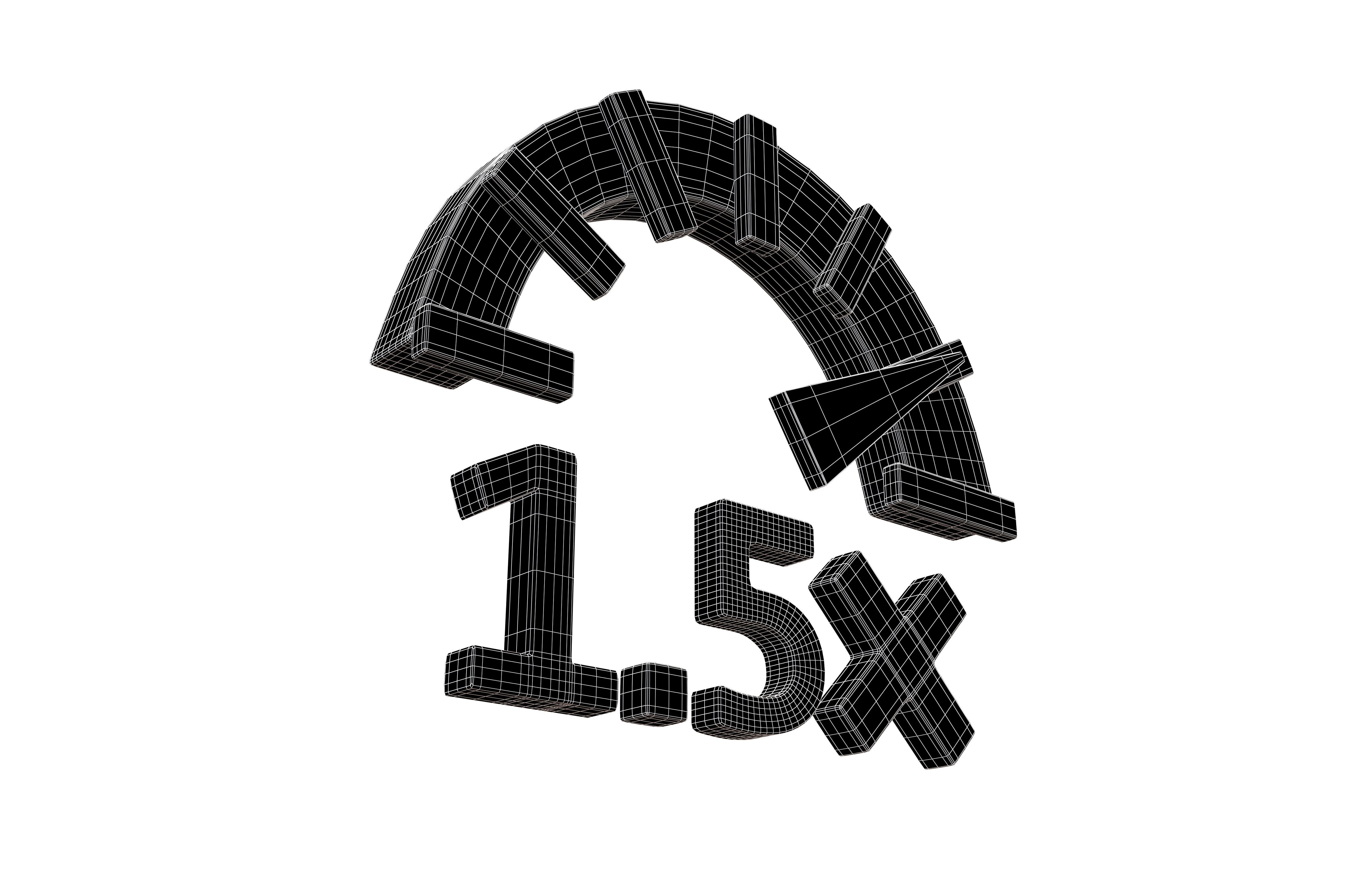 Small Speed Point 3D model Speed 1 point 5 Symbol v1 001 VR / AR / low-poly | CGTrader