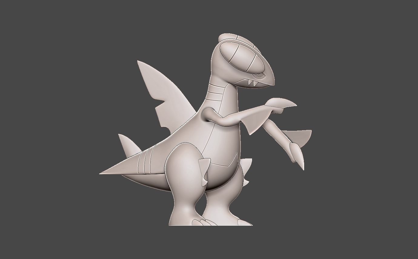 Pokemon gible evolution line 3D model 3D printable CGTrader