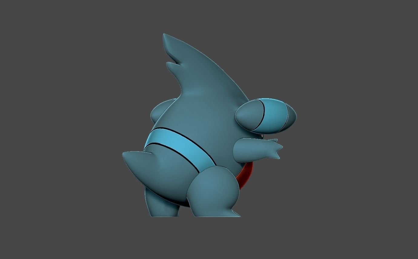 Pokemon gible evolution line 3D model 3D printable CGTrader
