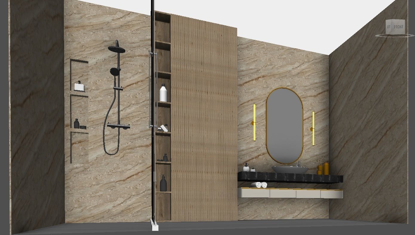 Bathroom design revit family 3D model CGTrader