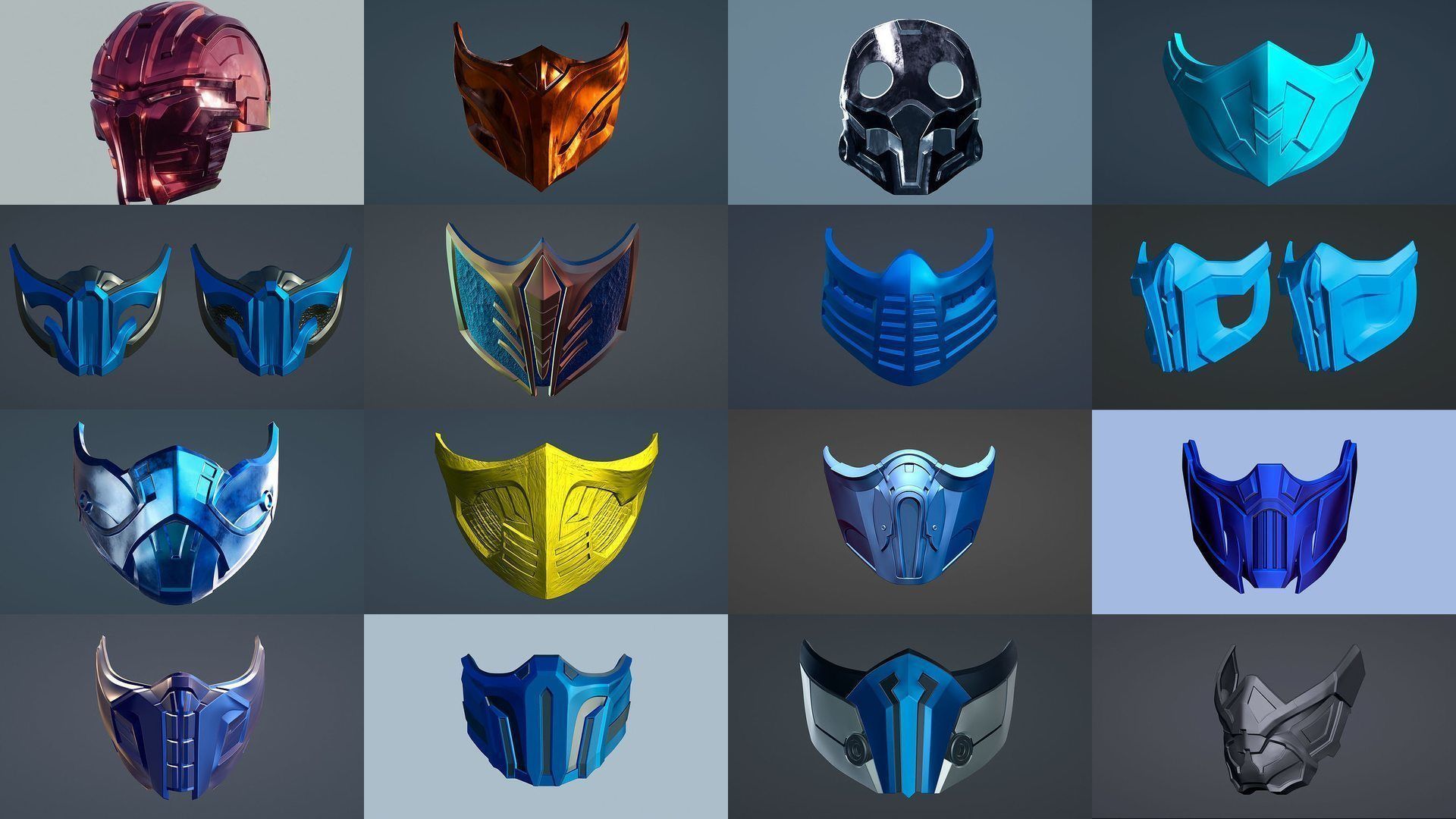 Big collection of Mortal Kombat masks 40 models | CGTrader