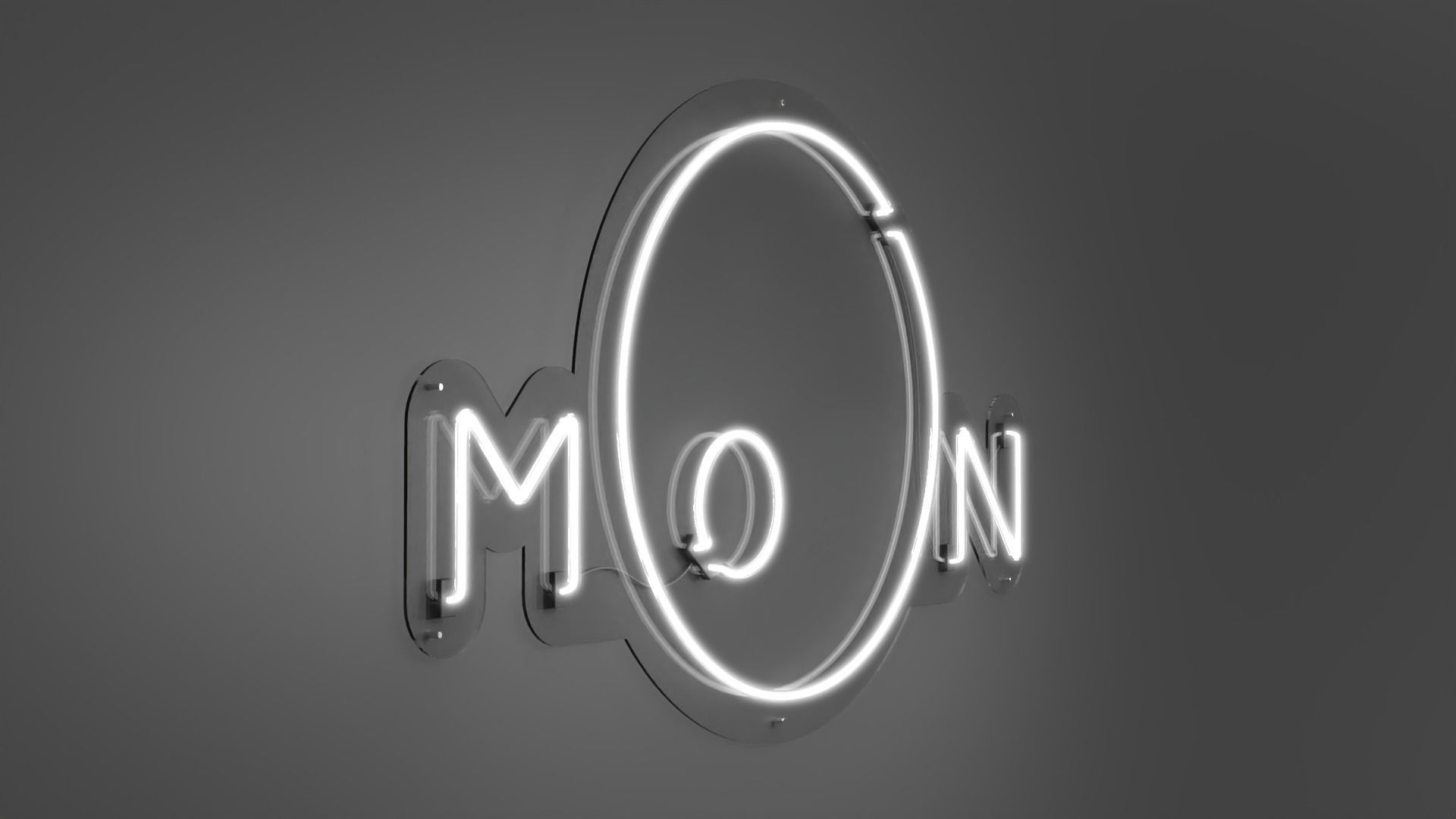 Moon Neon Sign 3D model CGTrader