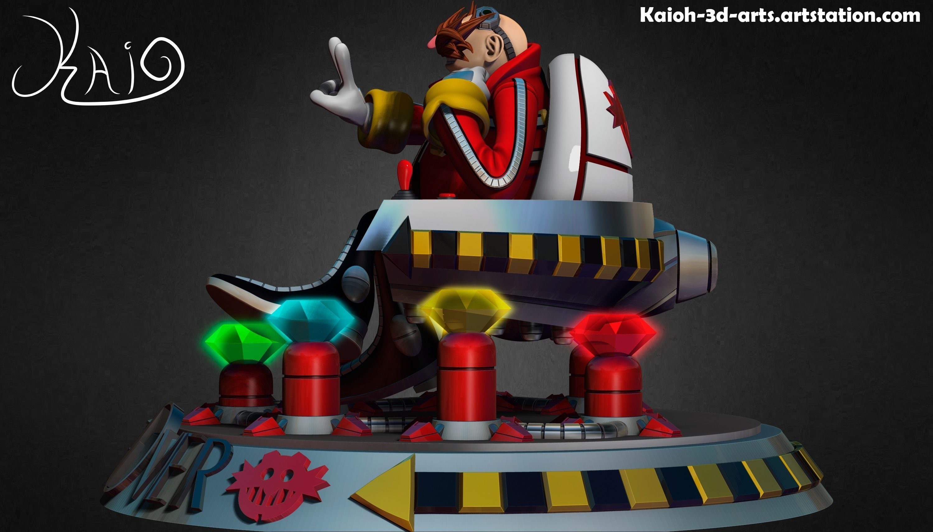 Dr Eggman - The Power to Conquer the World 3D model 3D printable | CGTrader