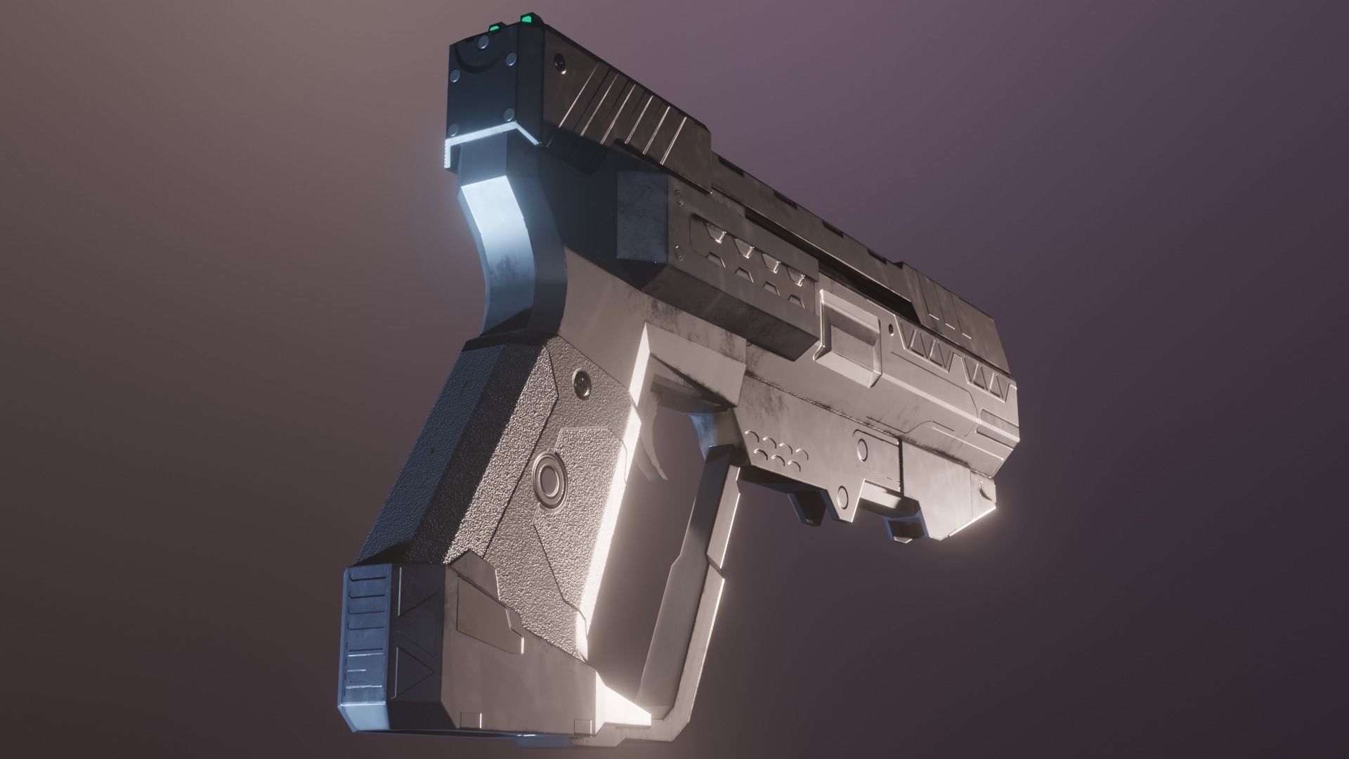 3D model Lowpoly Concept Sci-fi Pistol VR / AR / low-poly | CGTrader