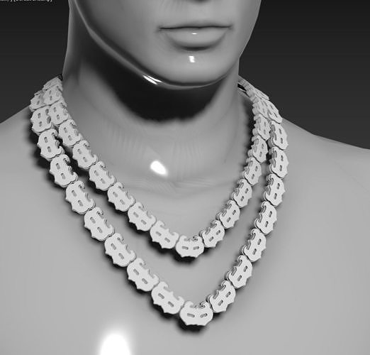 3D model Cuban Chain Template GTA 5 Lowpoly 3D model Lowpoly 3D model