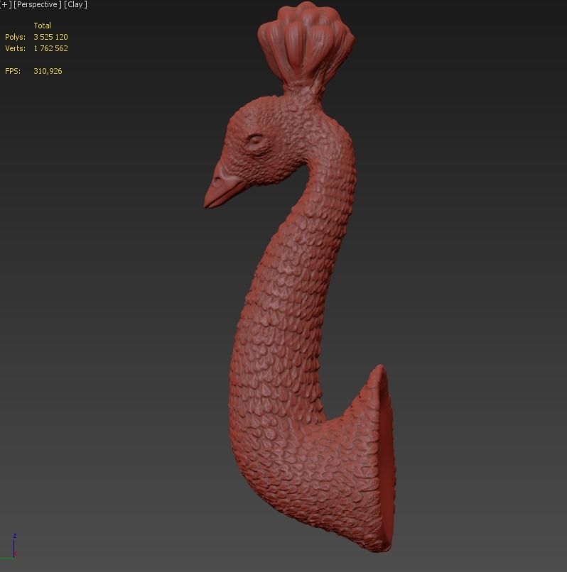 Wall Decoration Peacock Kare Design 3D model 3D printable CGTrader