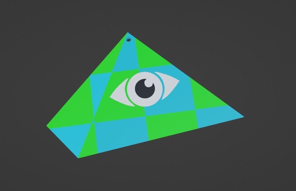 COOL Eye in Pyramid Keychain 3D model 3D printable CGTrader