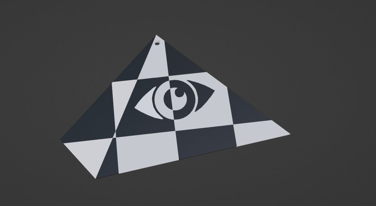 COOL Eye in Pyramid Keychain 3D model 3D printable CGTrader