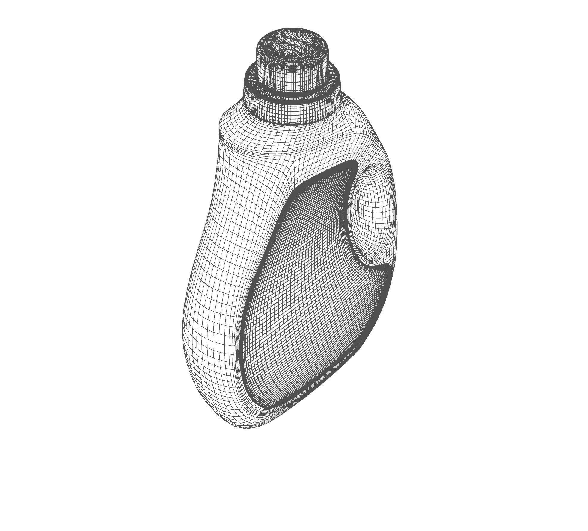 Detergent Container Curved 3D model | CGTrader