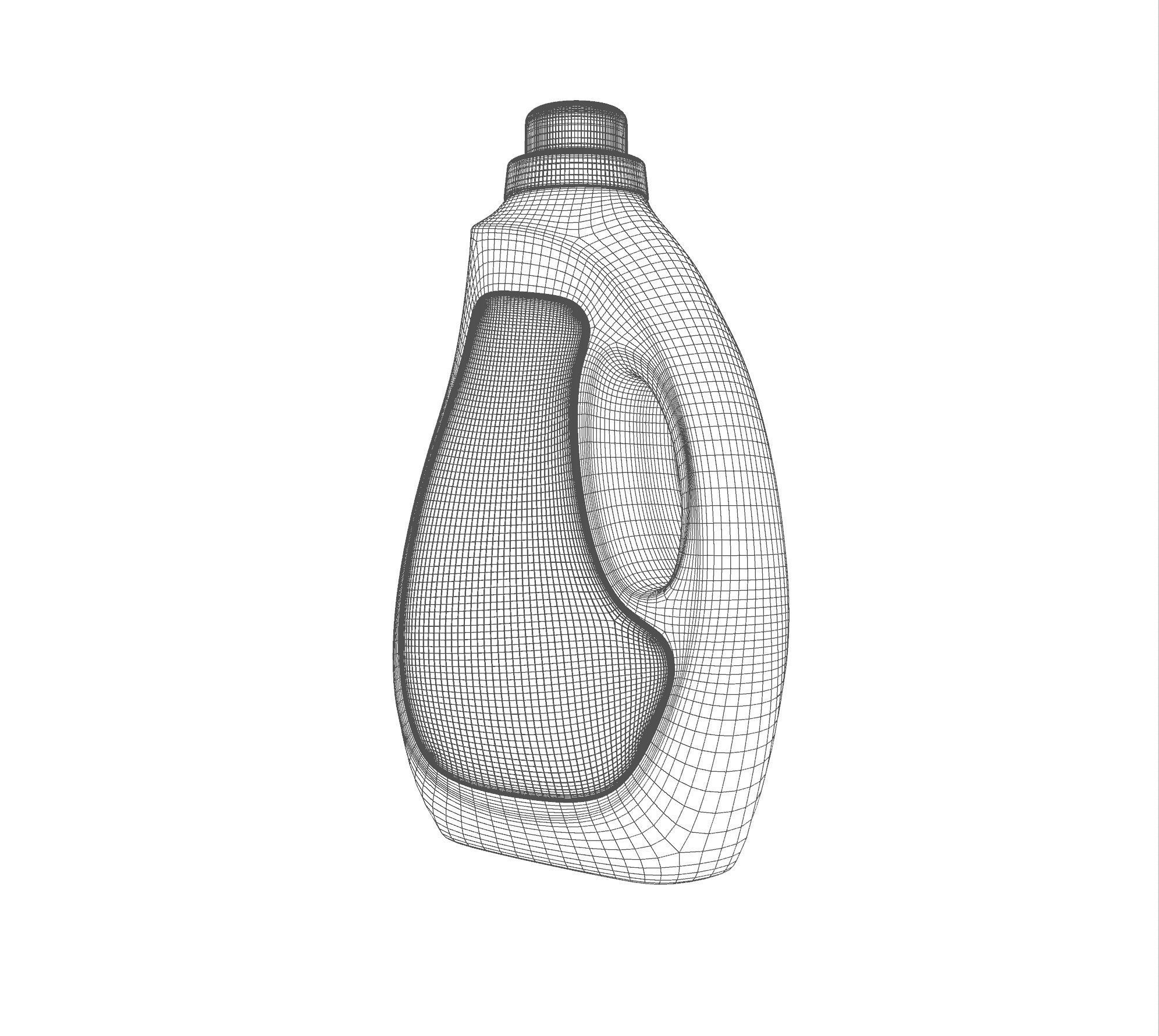 Detergent Container Curved 3D model | CGTrader
