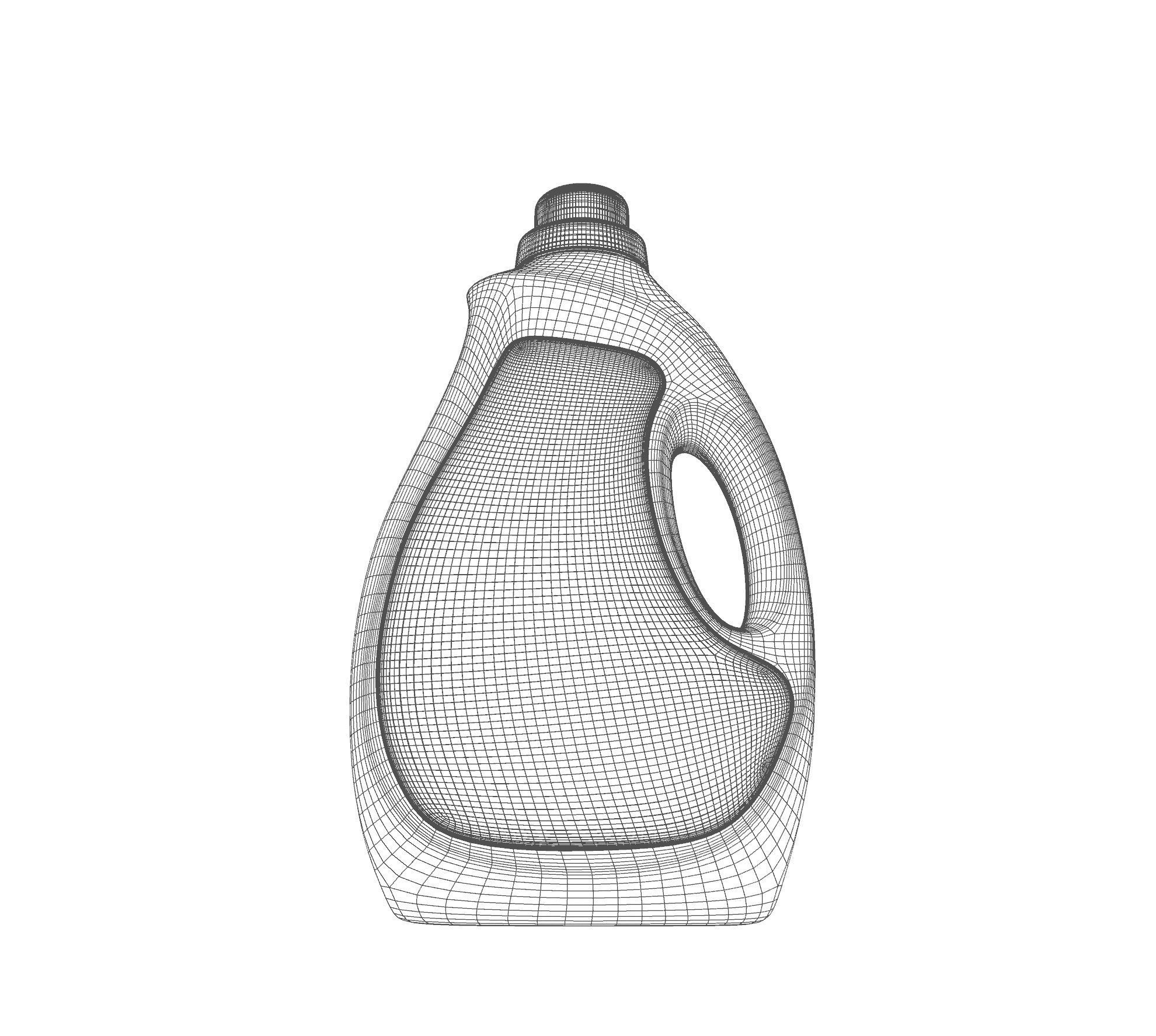 Detergent Container Curved 3D model | CGTrader