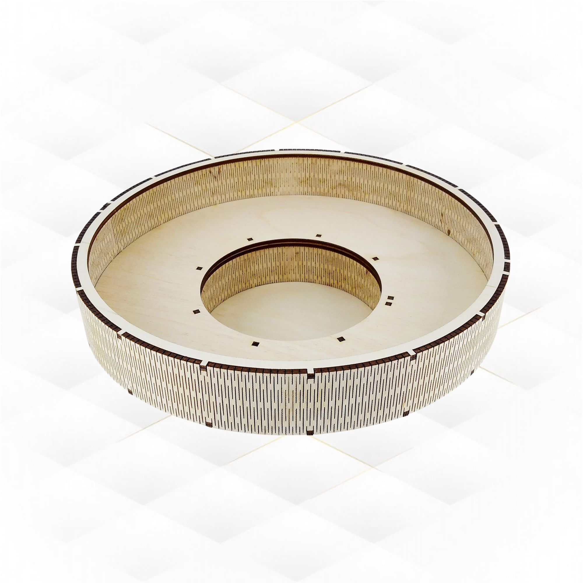 Dish round svg dxf pattern for laser cut 3D model 3D printable | CGTrader