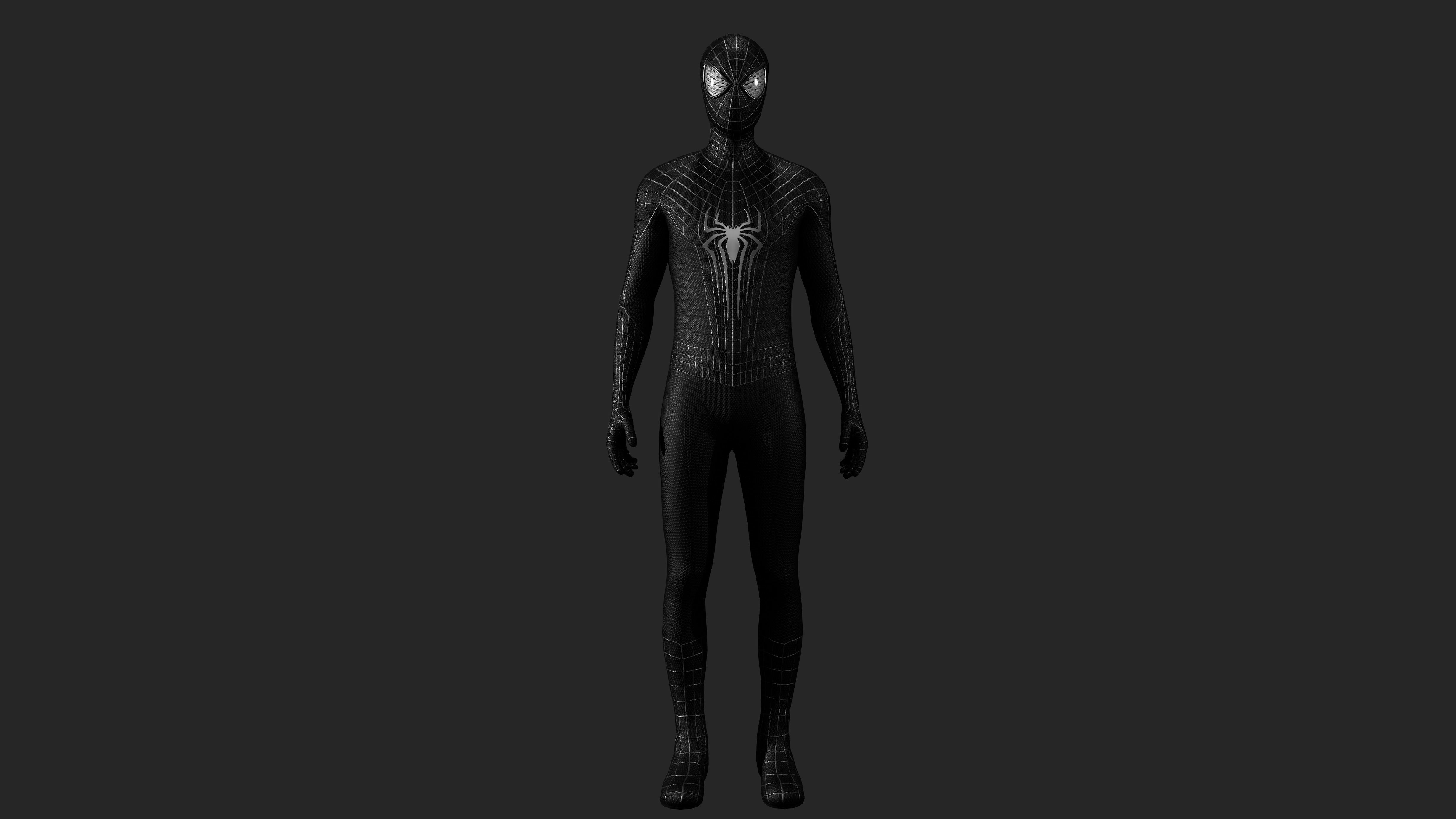 3D model The Amazing Spider-Man Black Suit VR / AR / low-poly | CGTrader